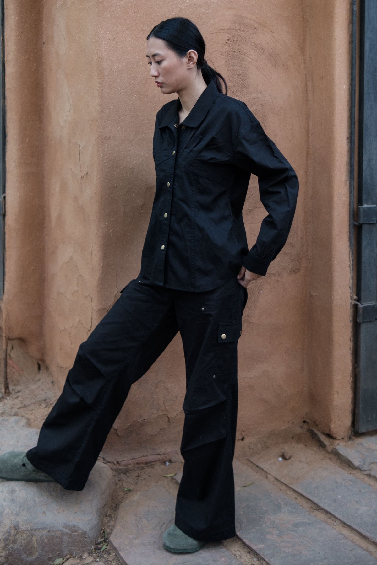 Black Saigon Parachute Pants