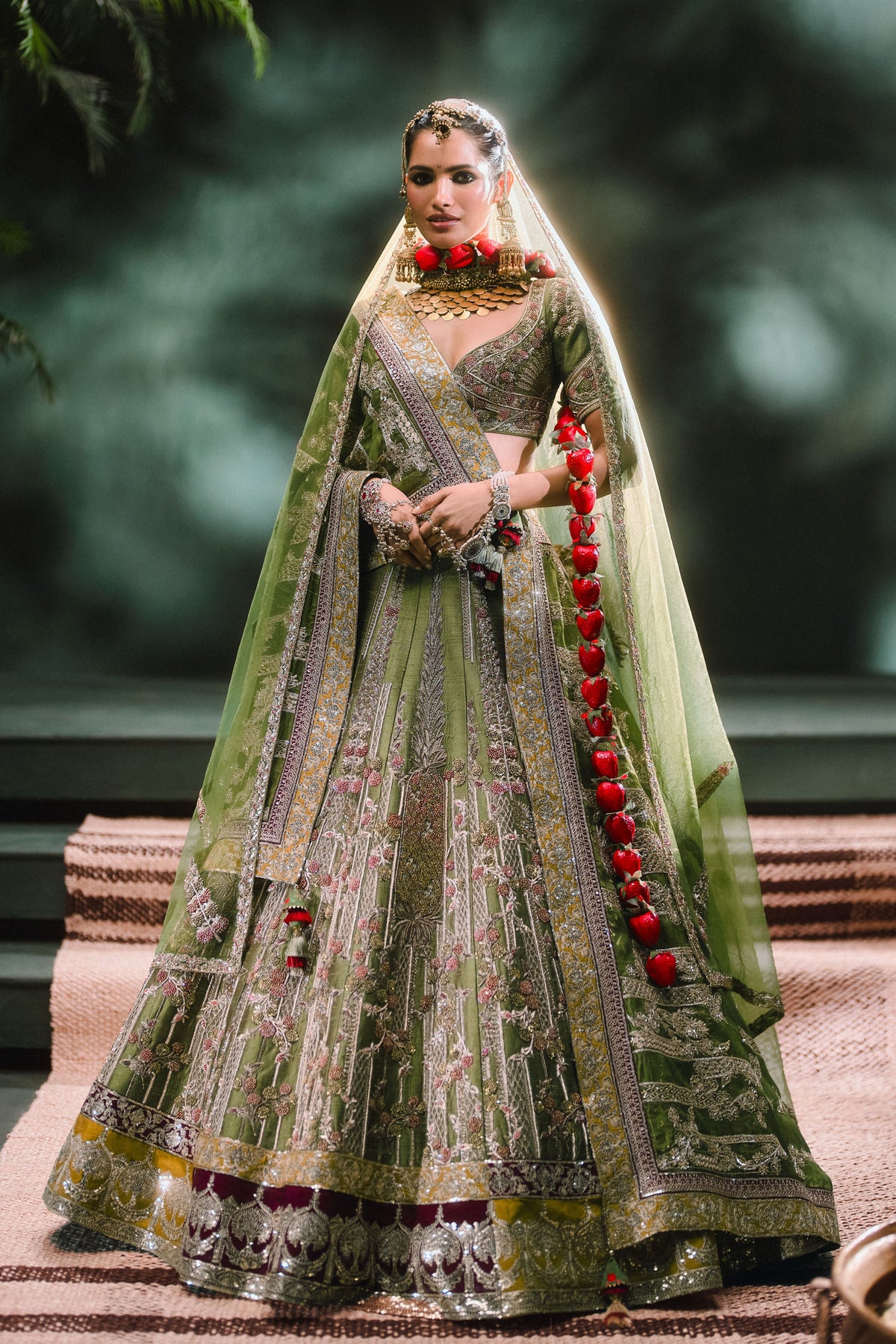 Aam Panna Green Lehenga Set