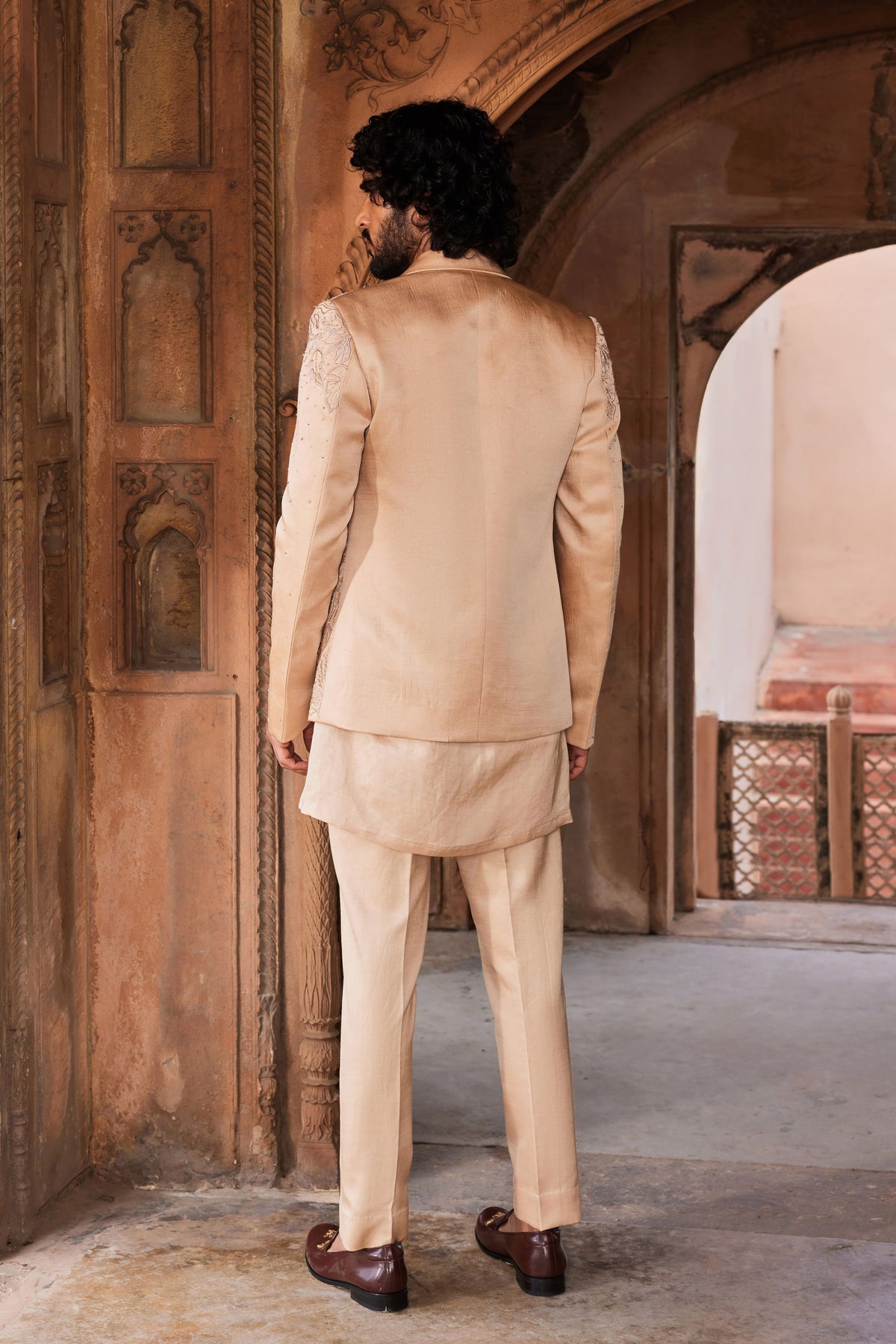 Tabeer Silk Jacket Set