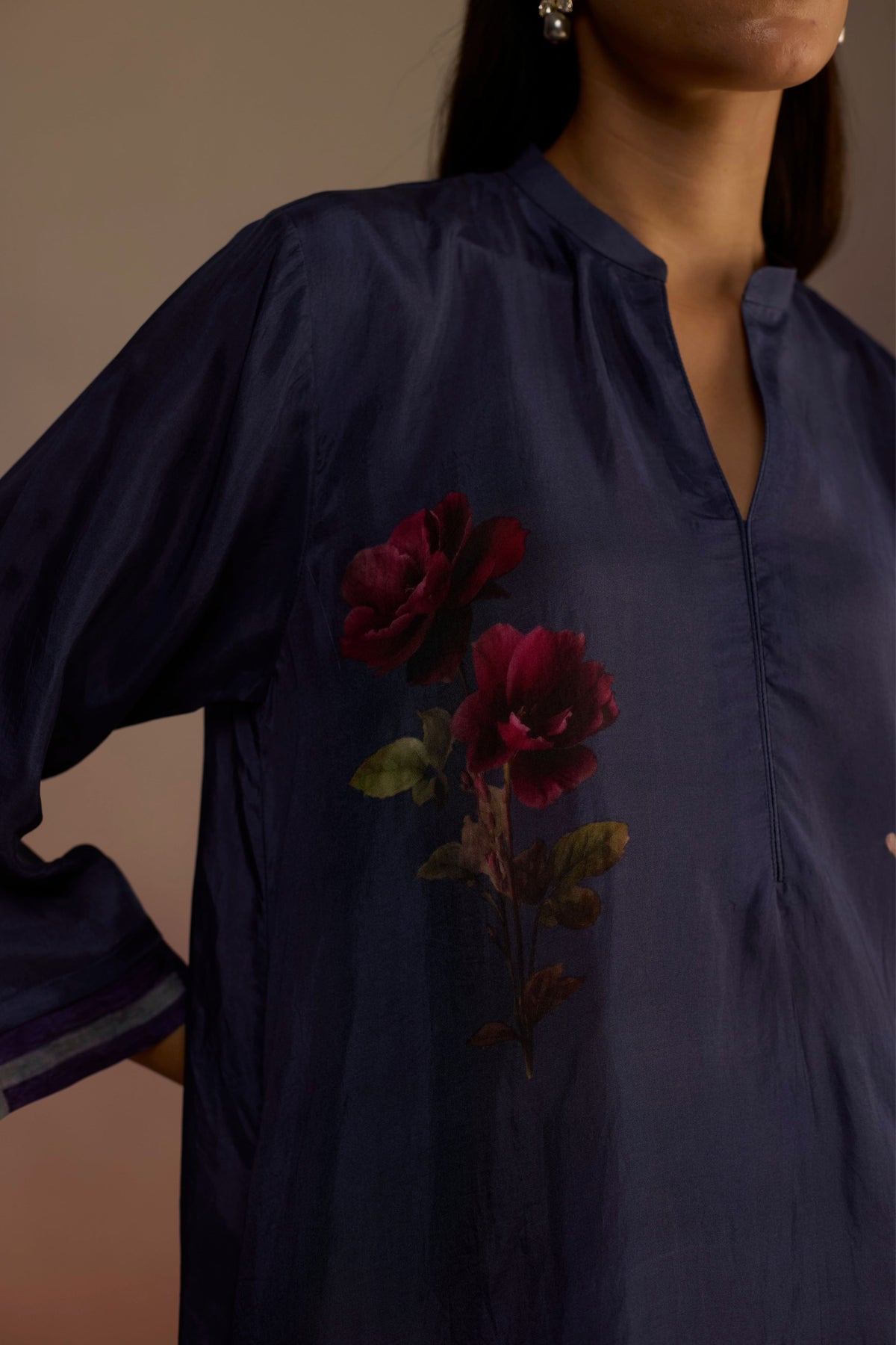 Clover Navy Kurta