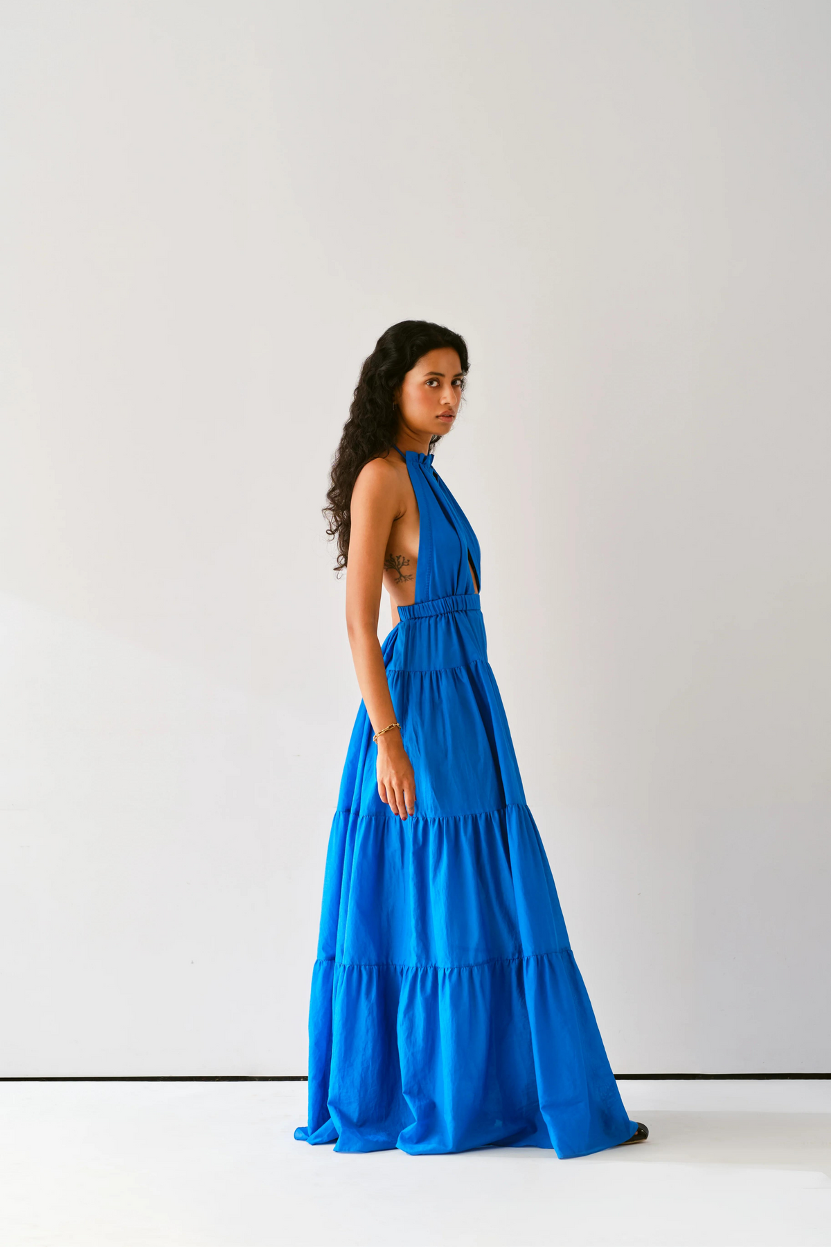 Noor Halter Neck Tiered Dress