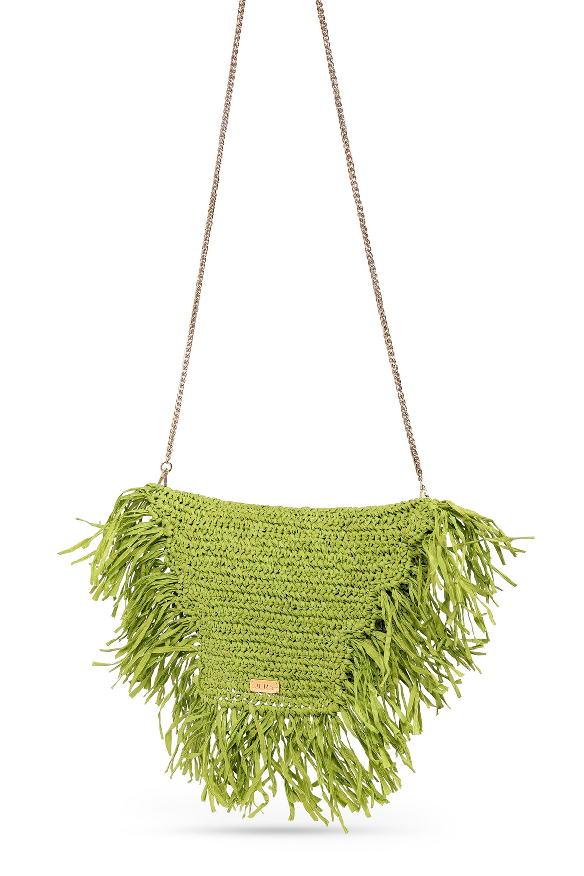 Raffia Moon Crossbody