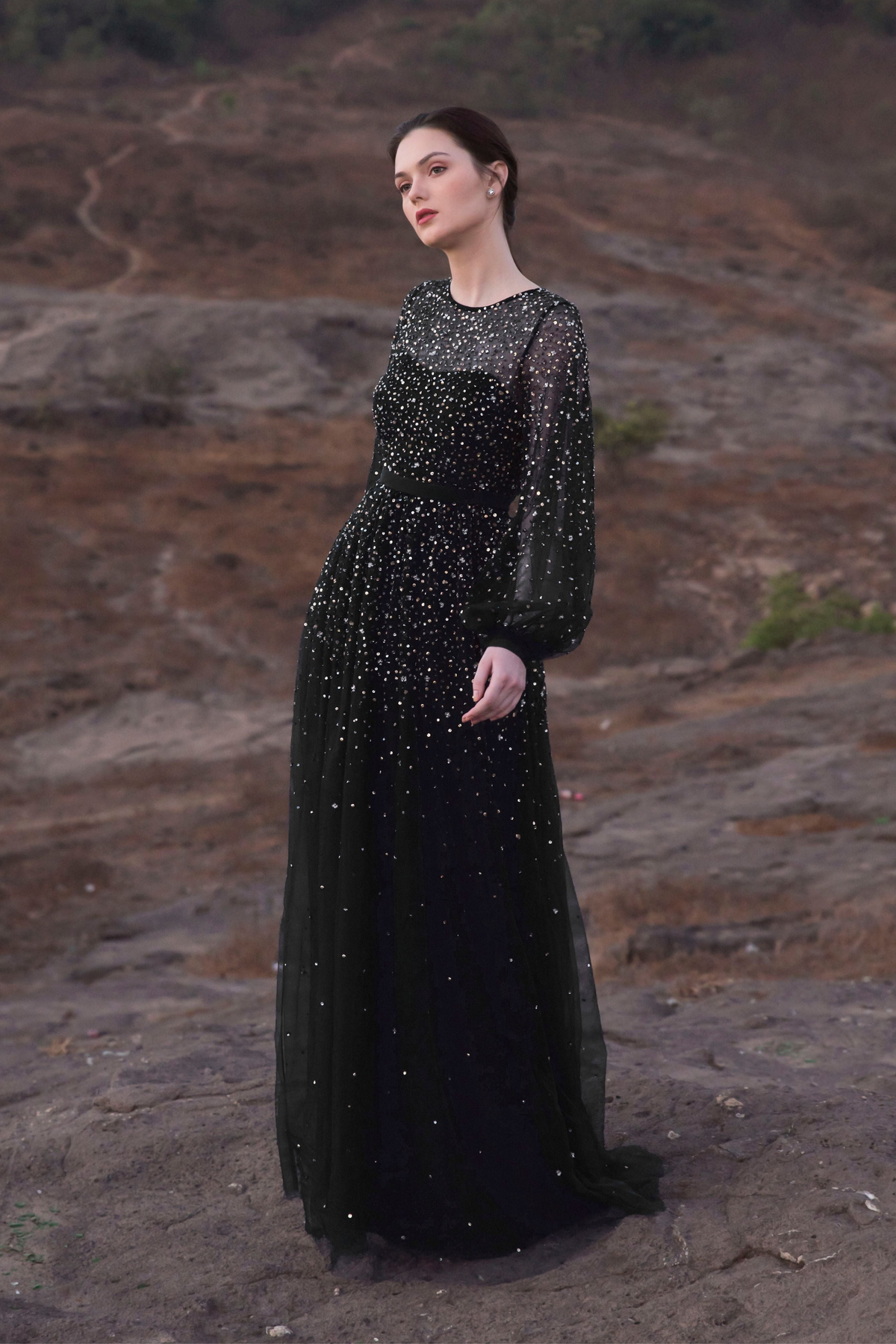 Black Aster Gown