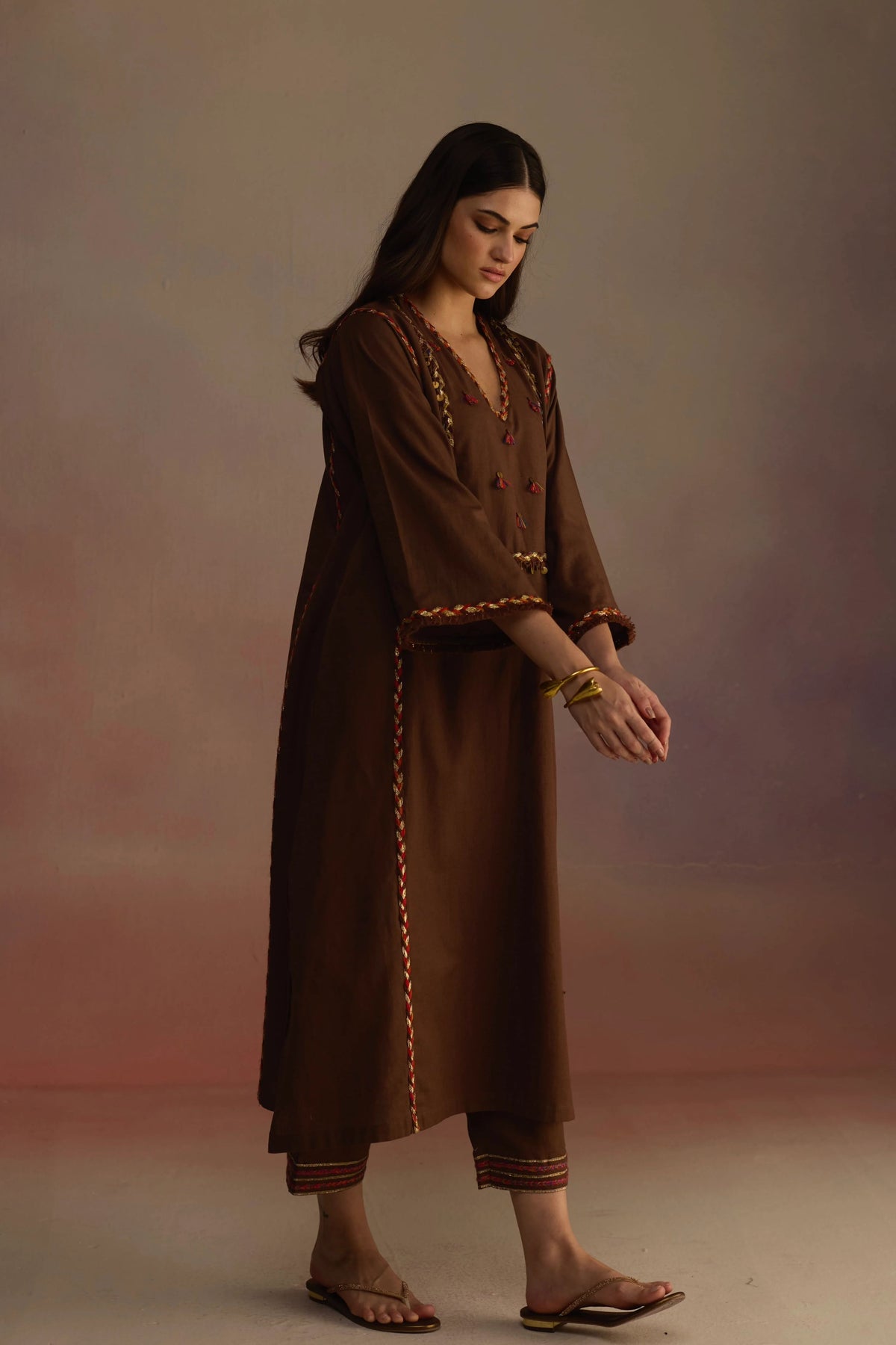 Amber Brown Kurta