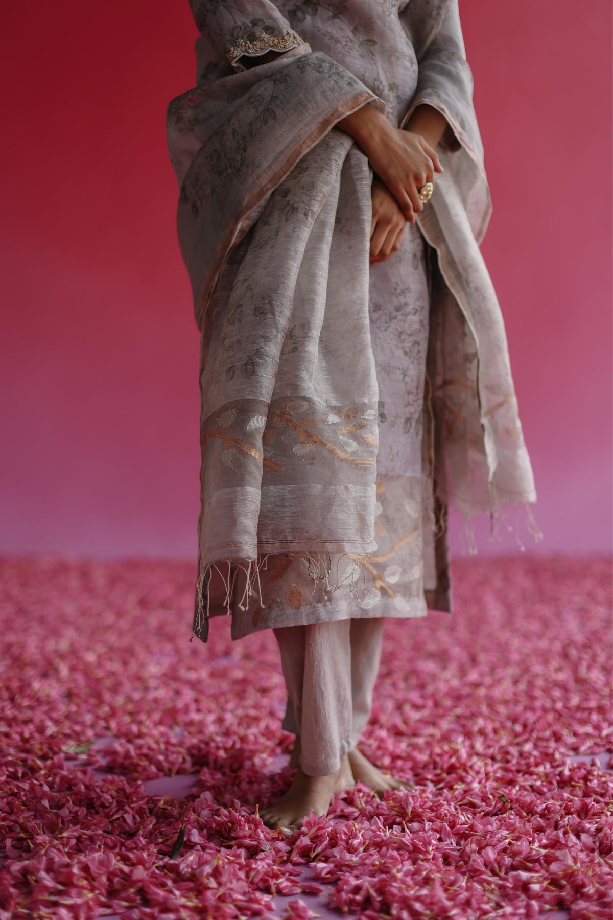 Swaroop Grey Dupatta