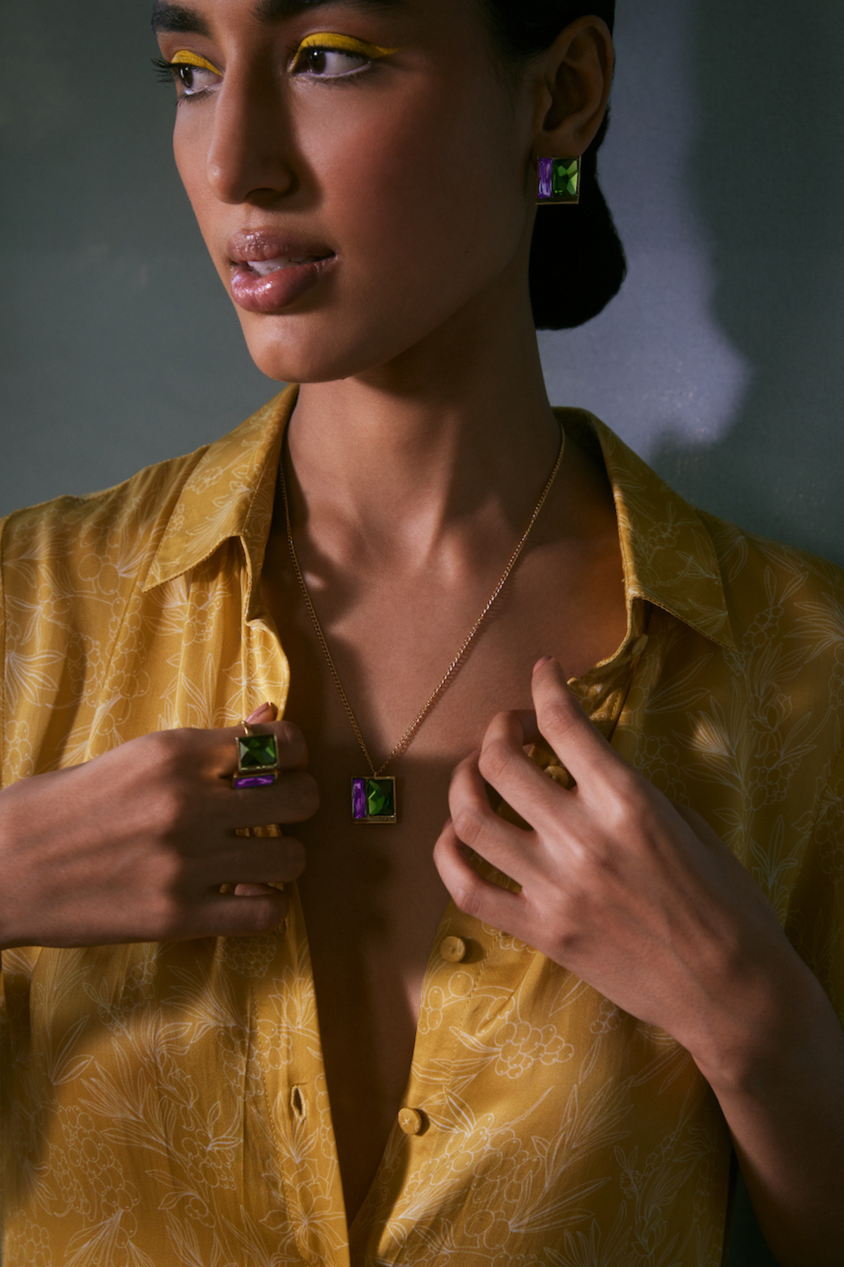 Stellar Crystal Ring - Fern &amp; Lavender