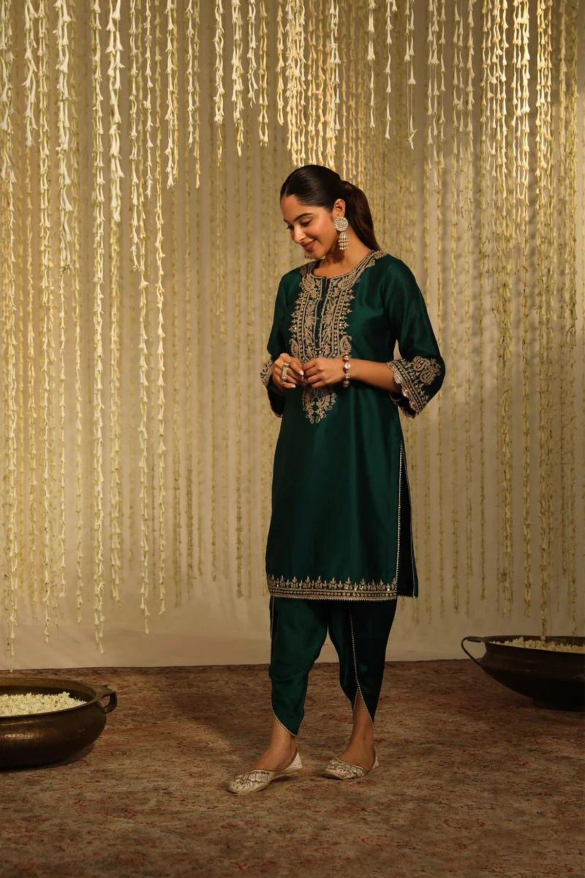 Amayra Emerald Green Kurta Set