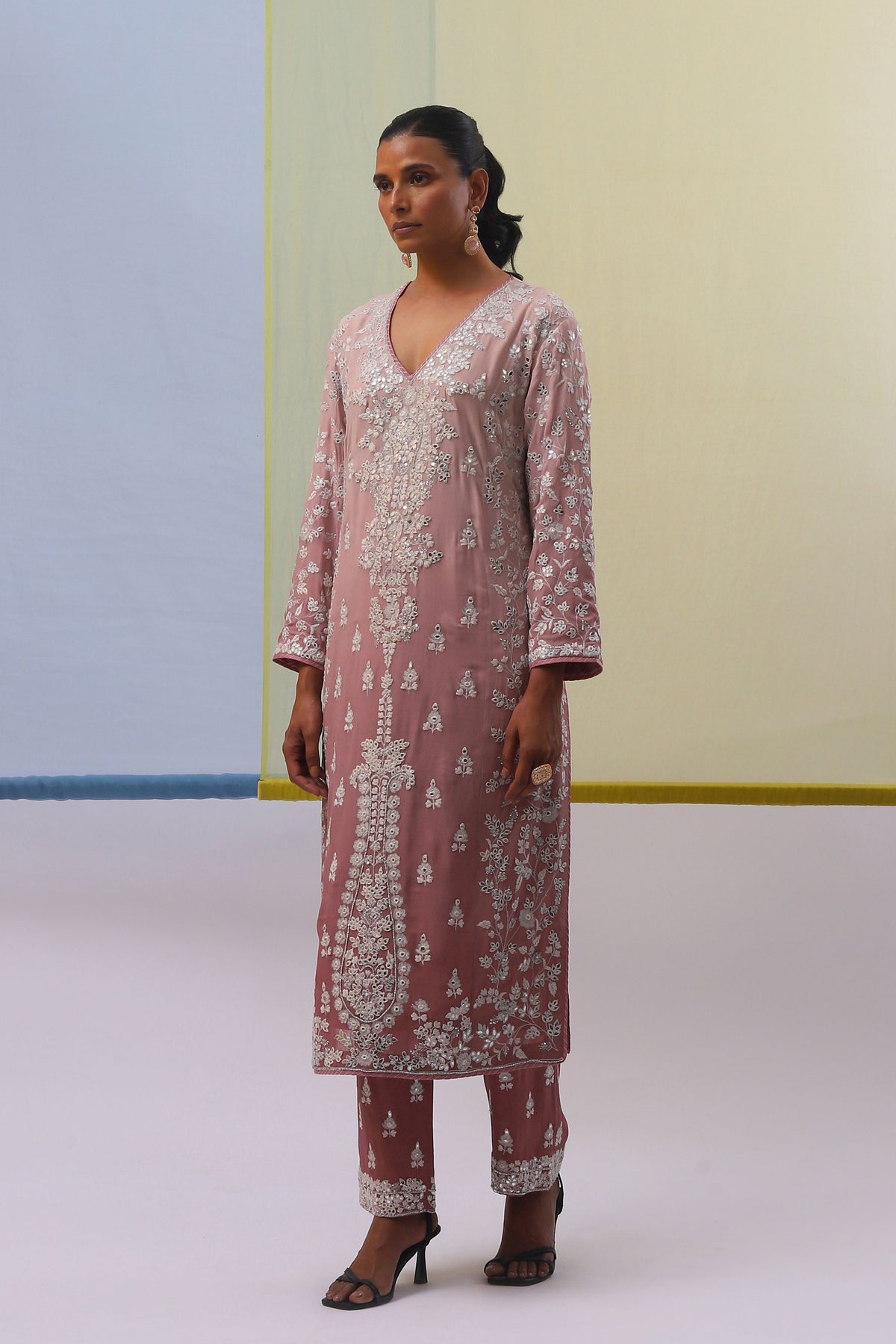 Pink Dua Long Kurta Set