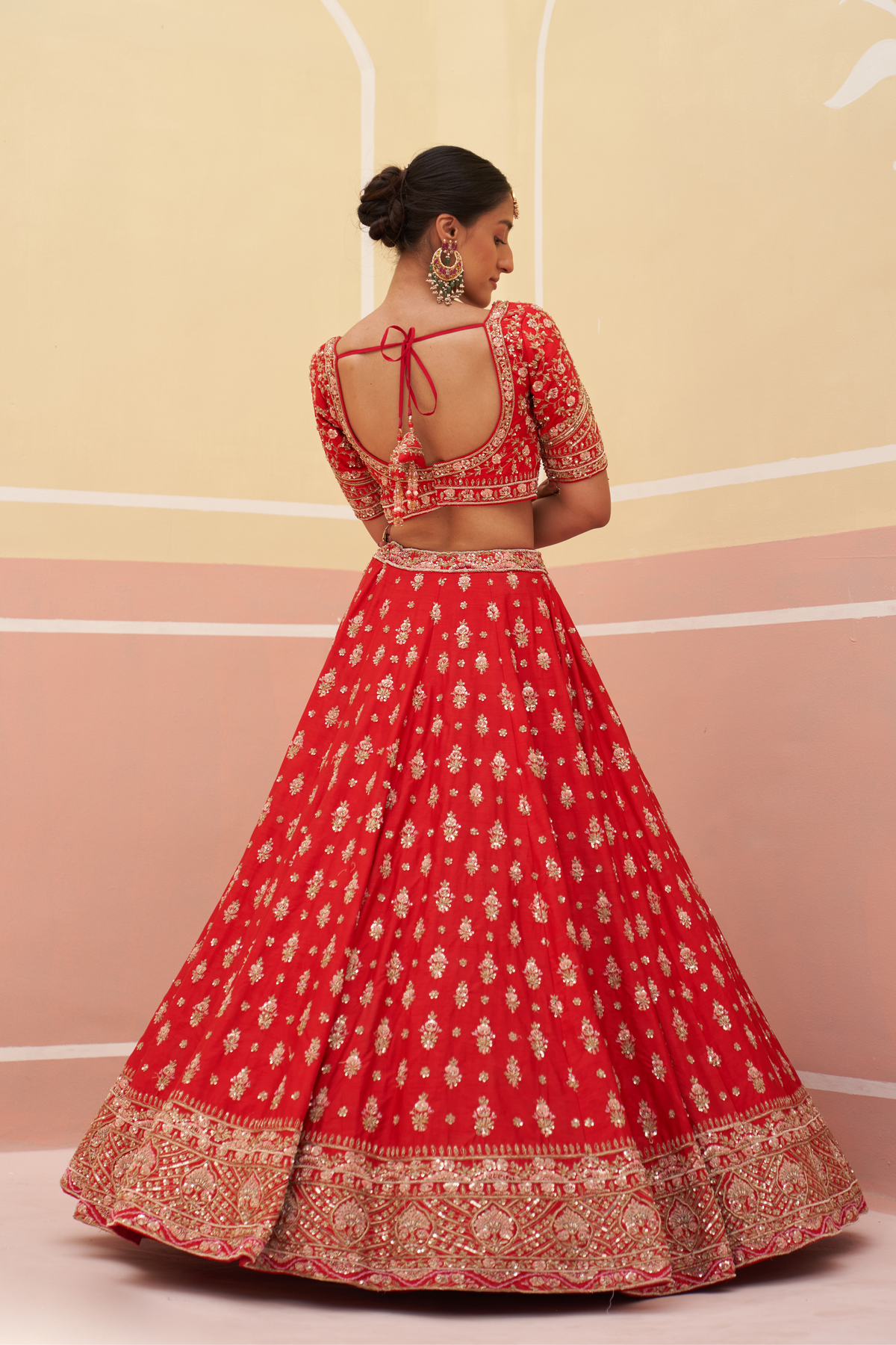 Raw Silk Lehenga Set