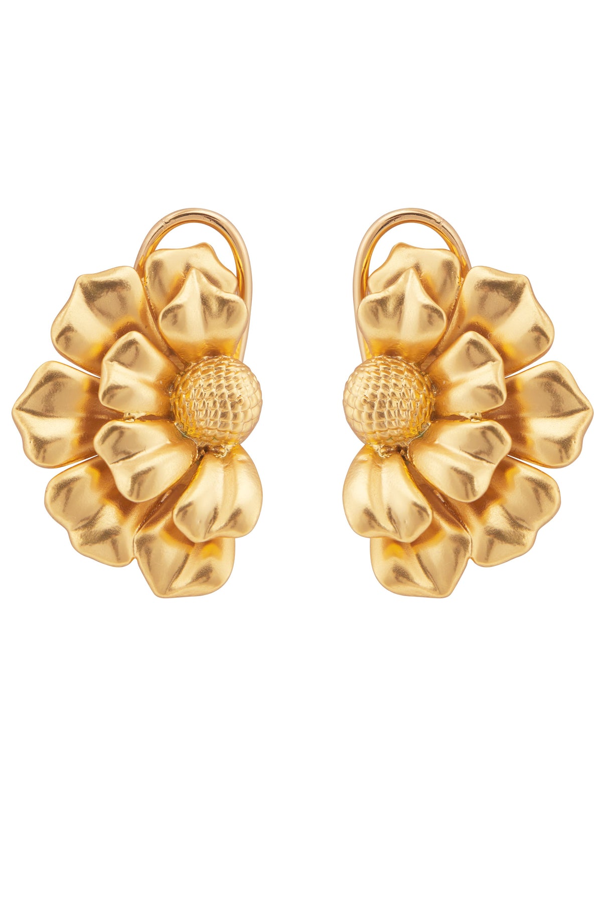 Matte gold avis studs