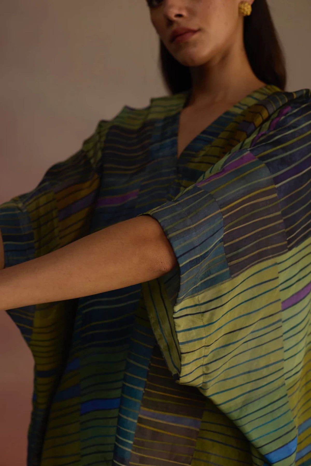 Trellis Asymmetrical Kaftan