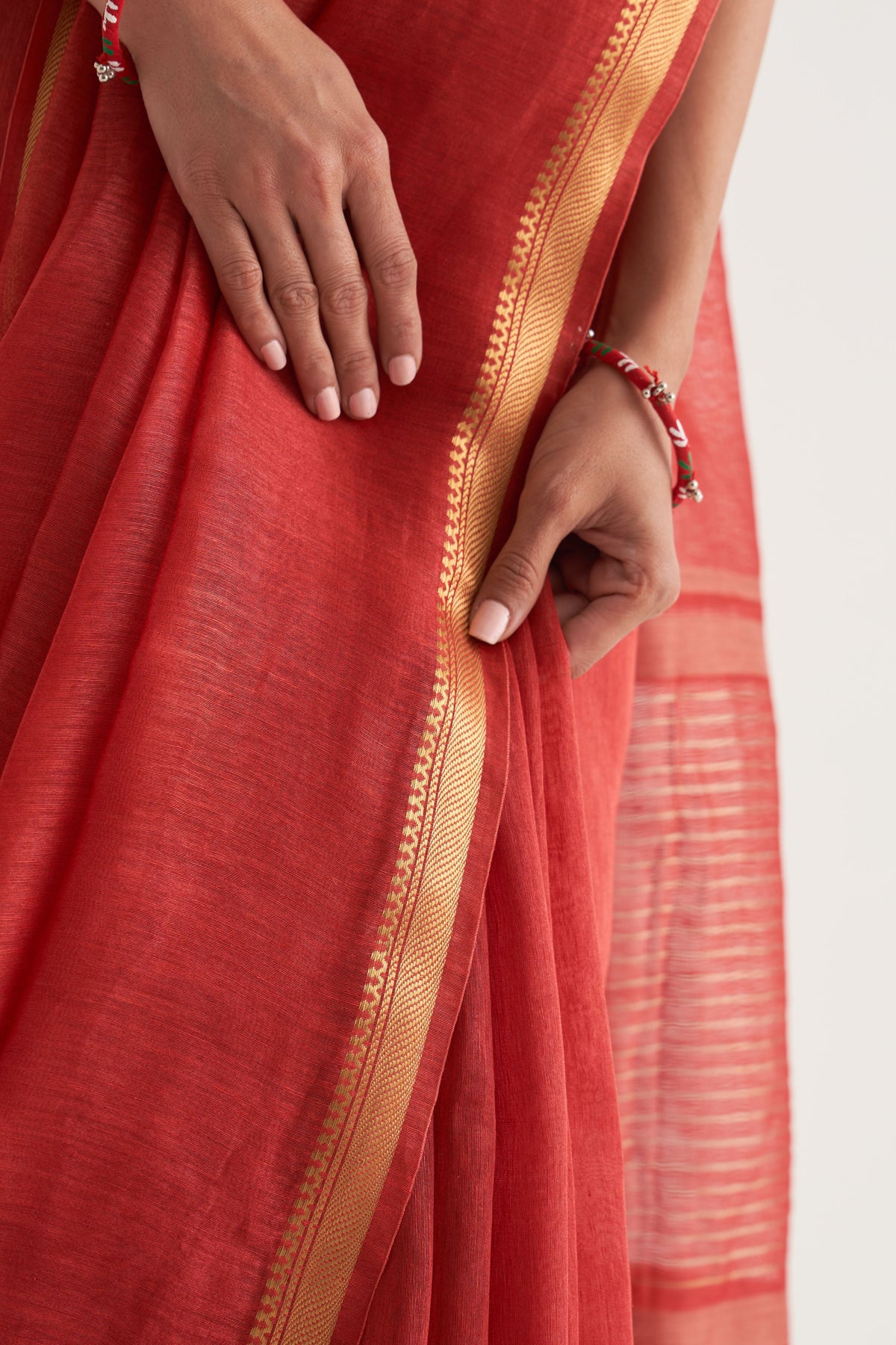 Paro Red Saree