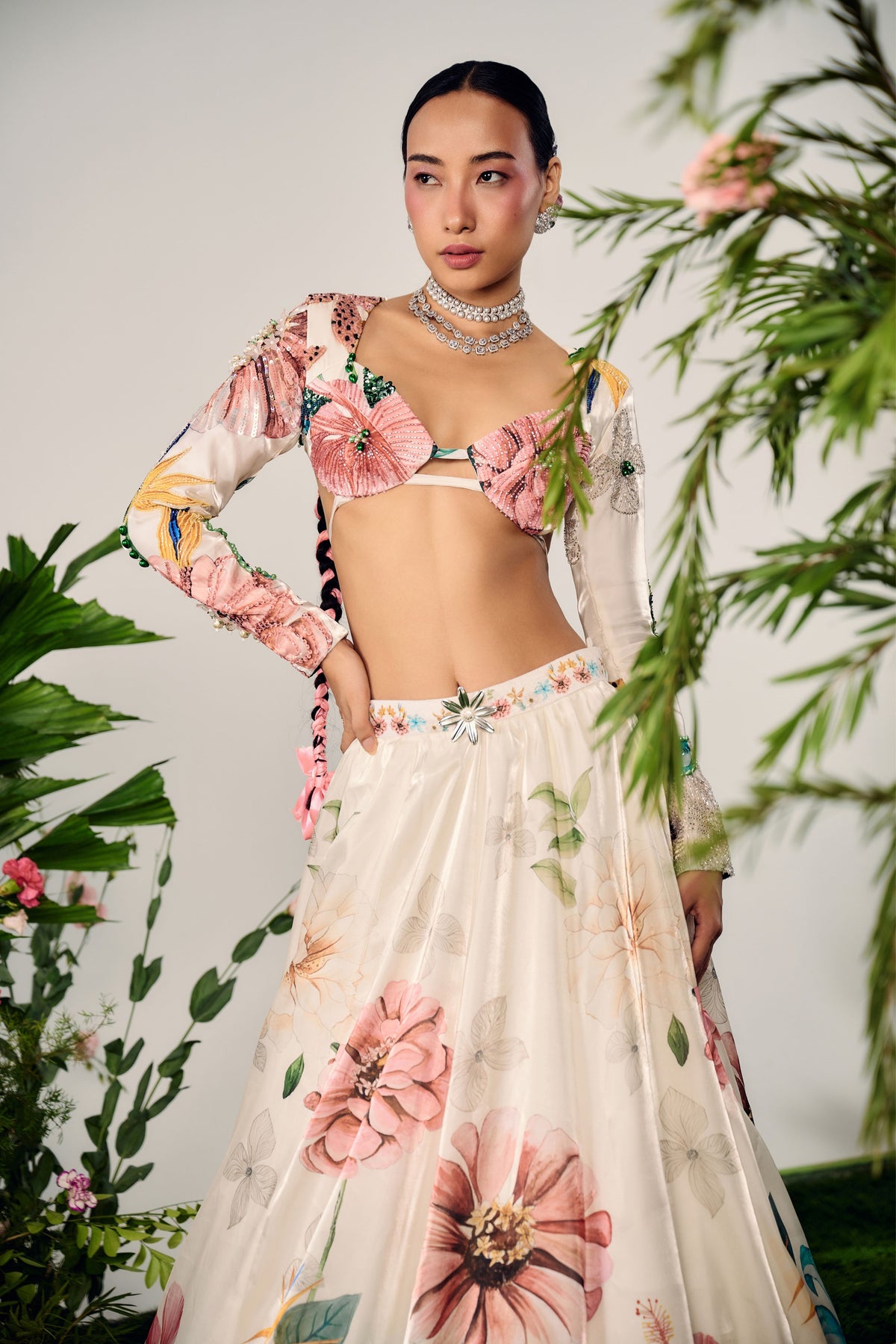 Pastel Floral Lehenga Set