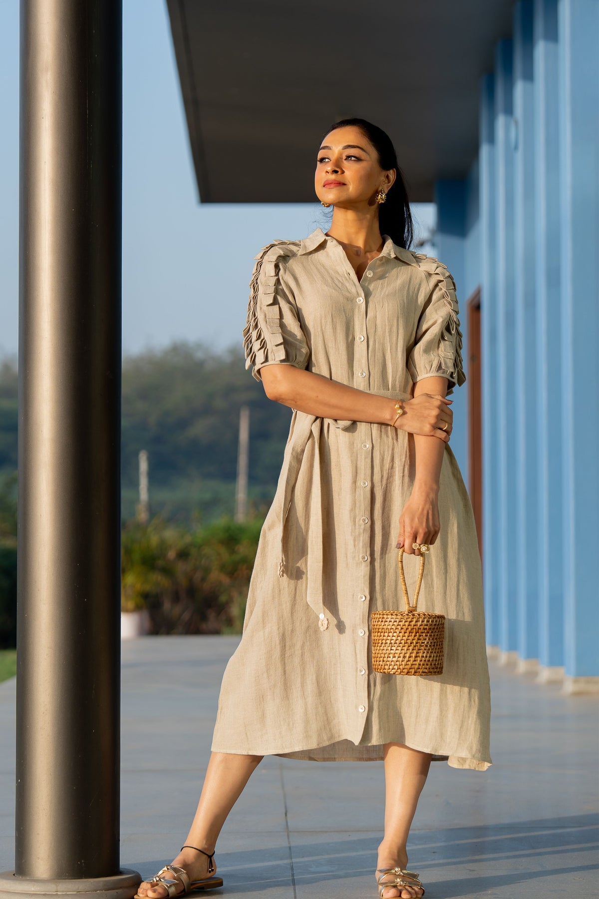 Beige Janet Dress