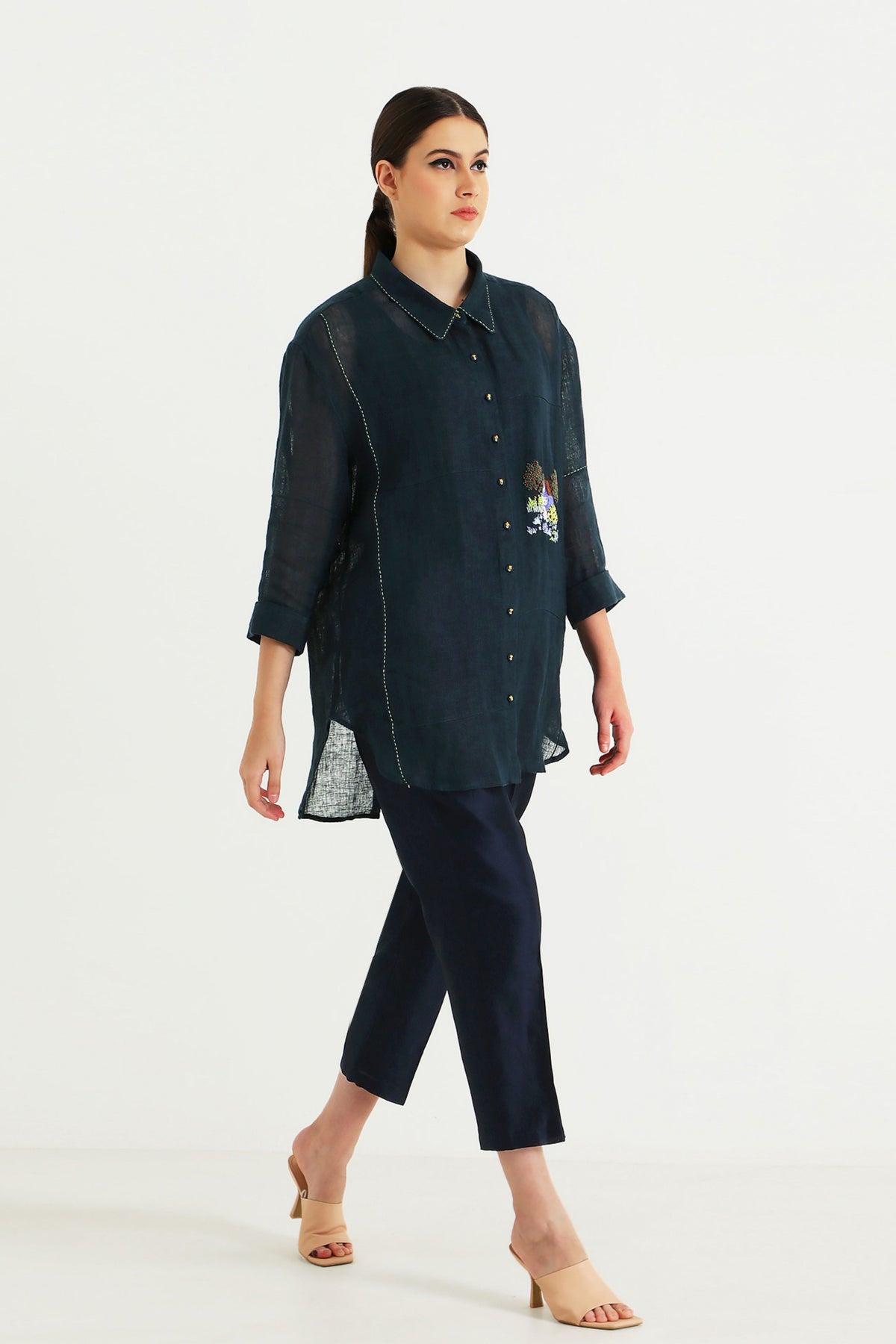 Indigo Shirt and Pant Set