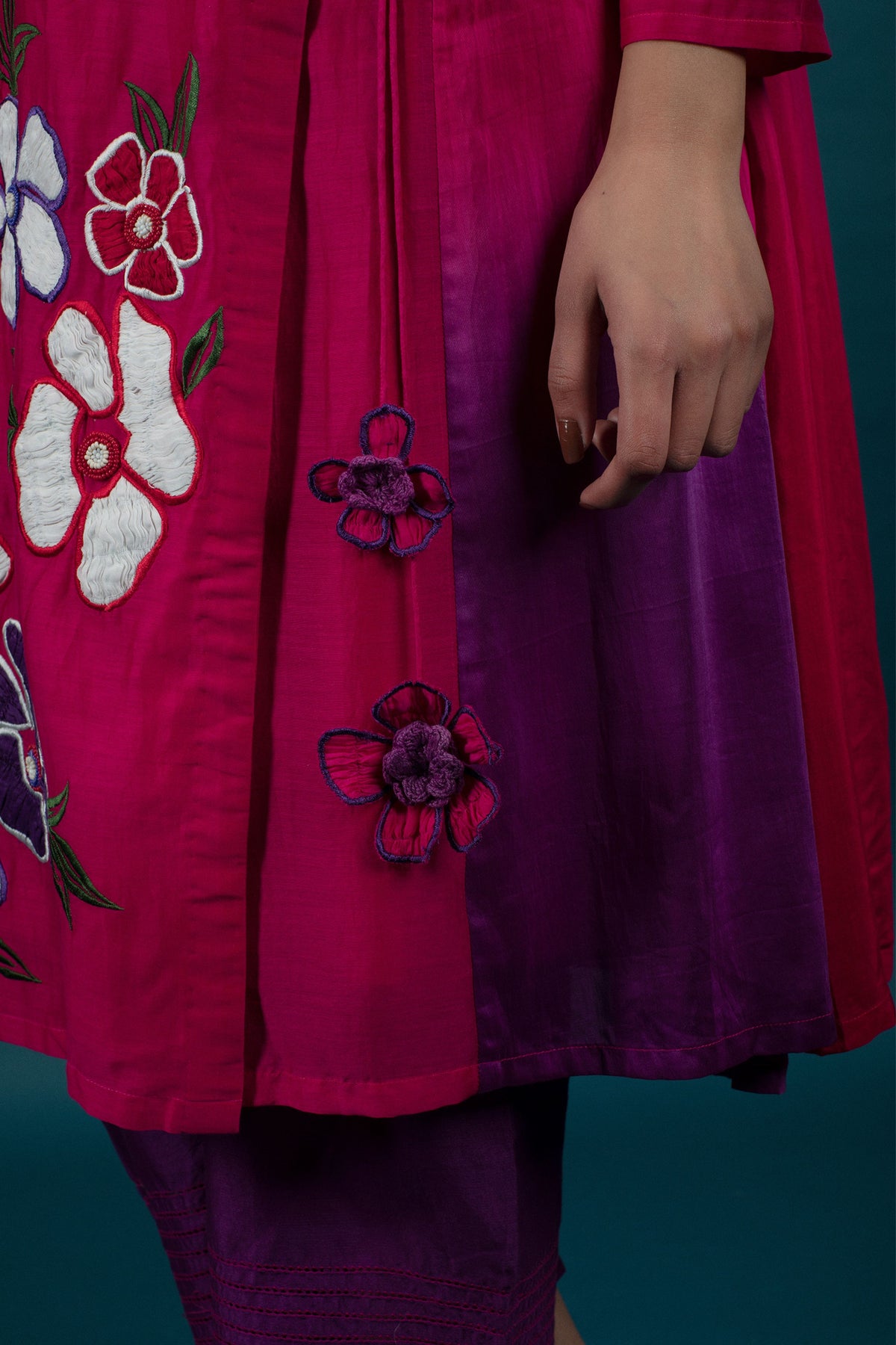 Magenta Overlaped Tunic