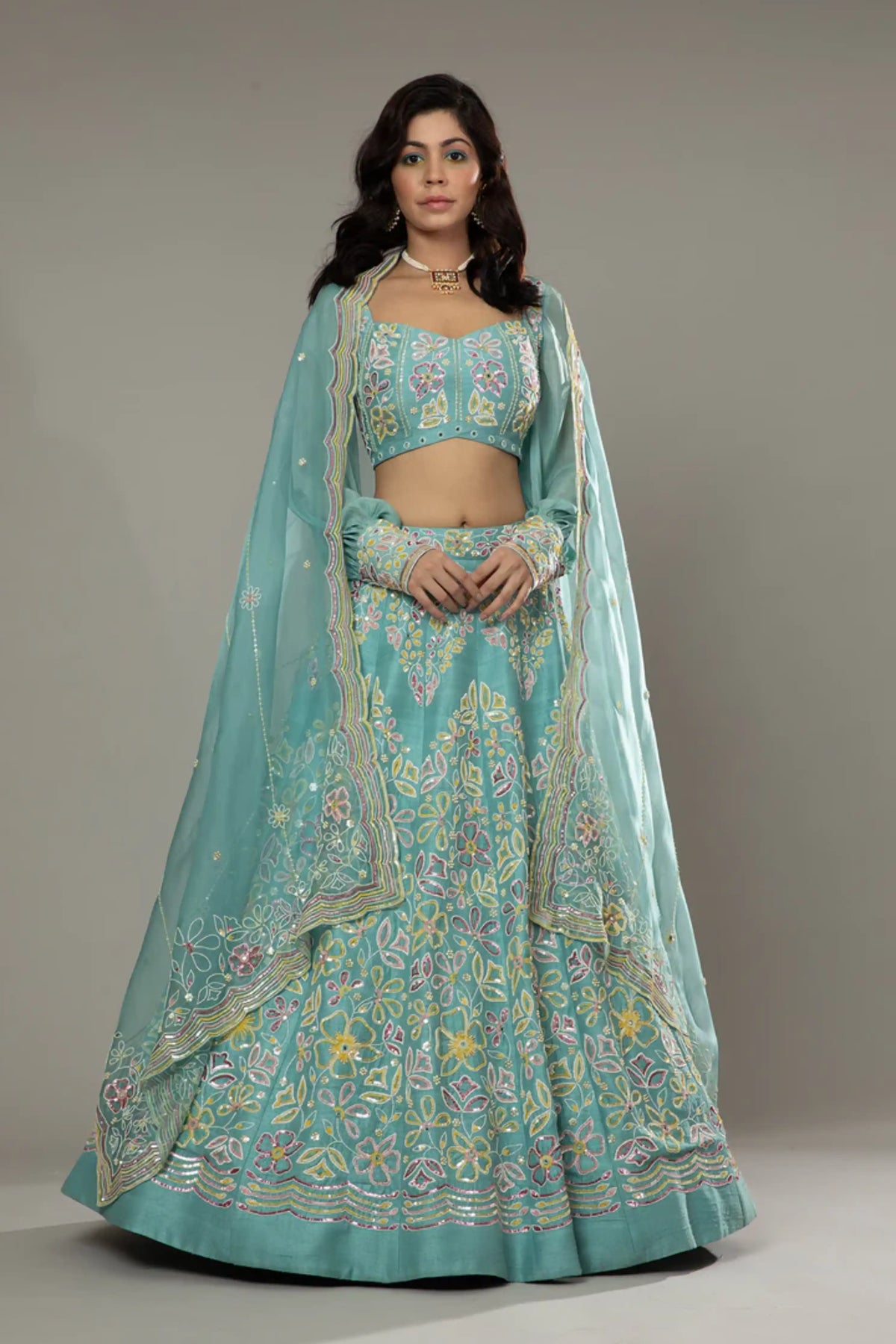 Peppermint Lehenga Set