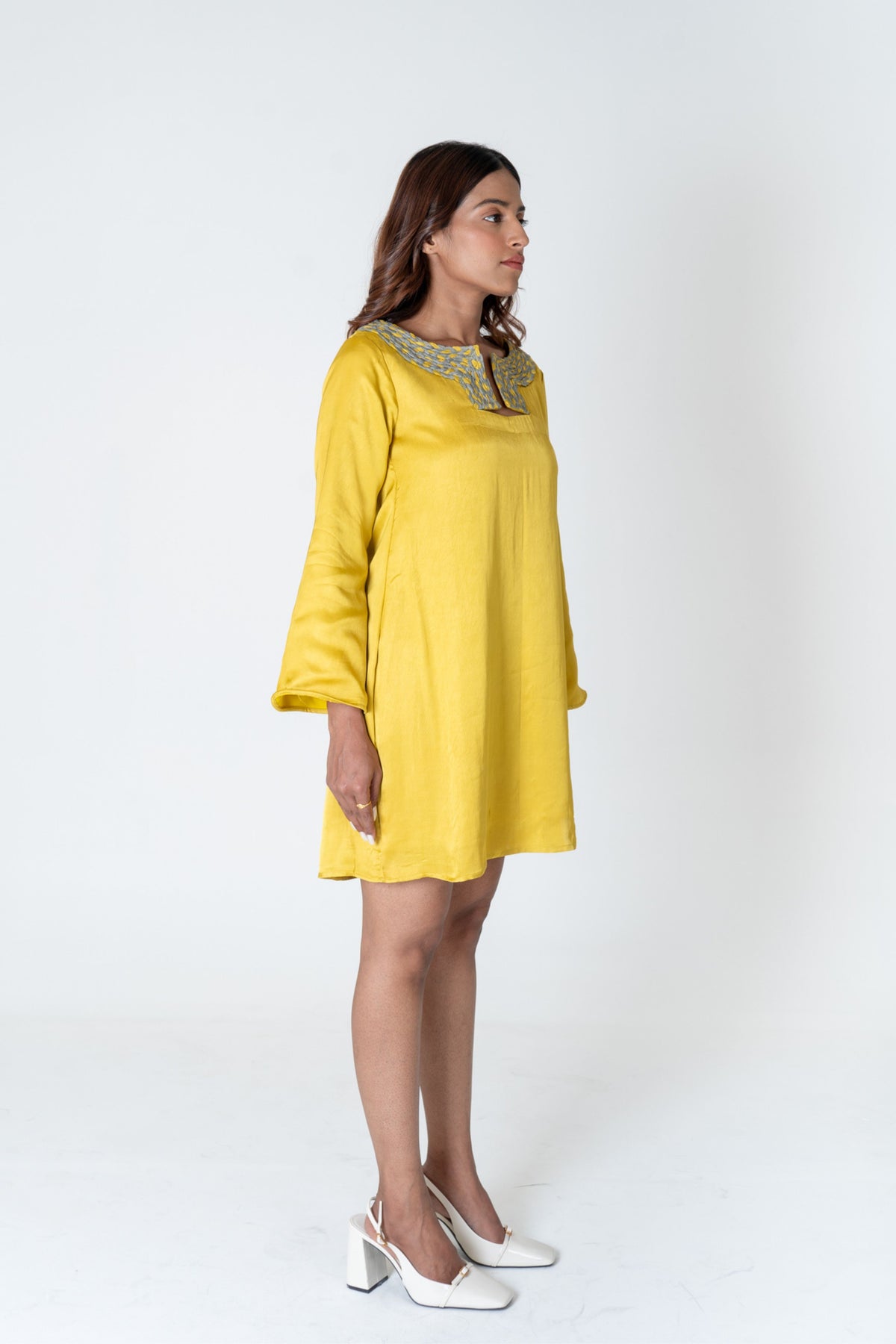 Yellow-Green Short Dress