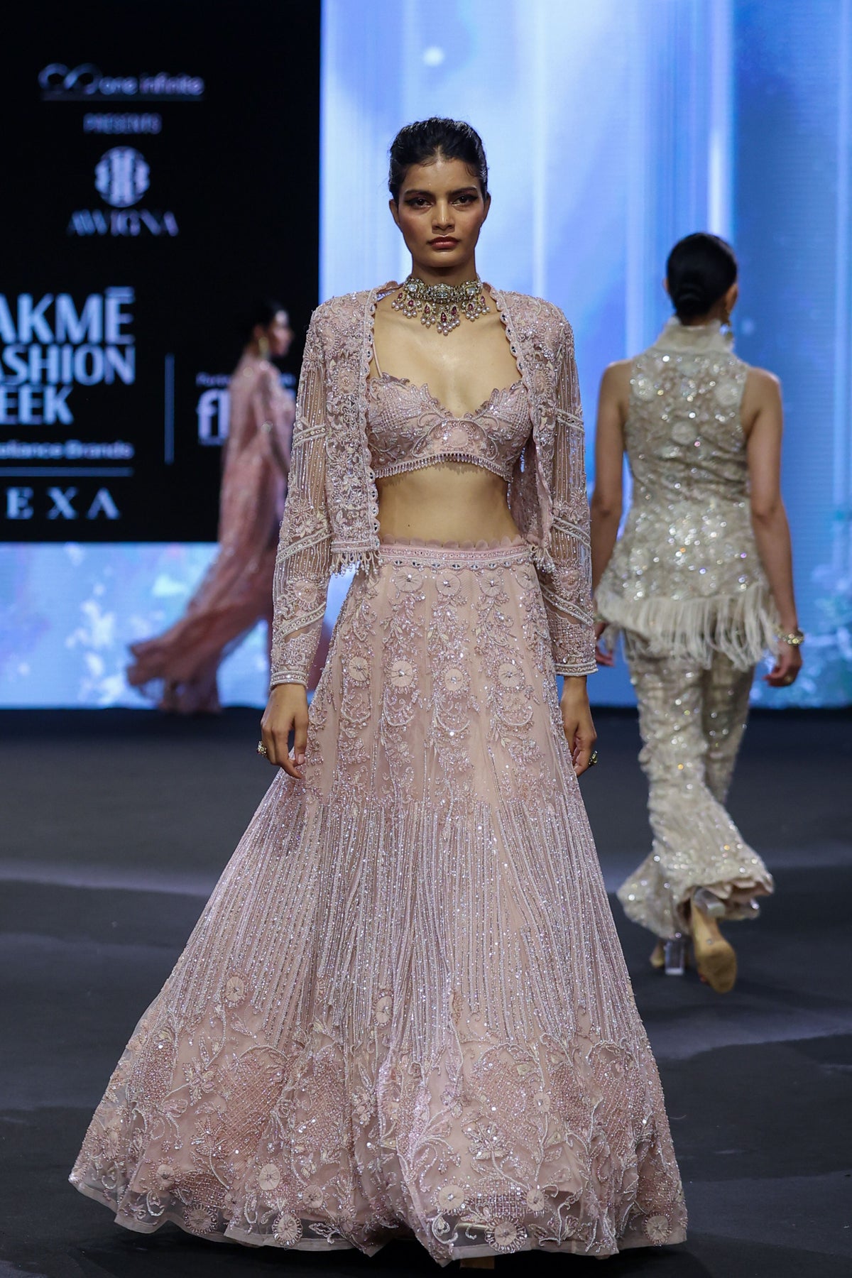 Dusty Pink Lehenga Set