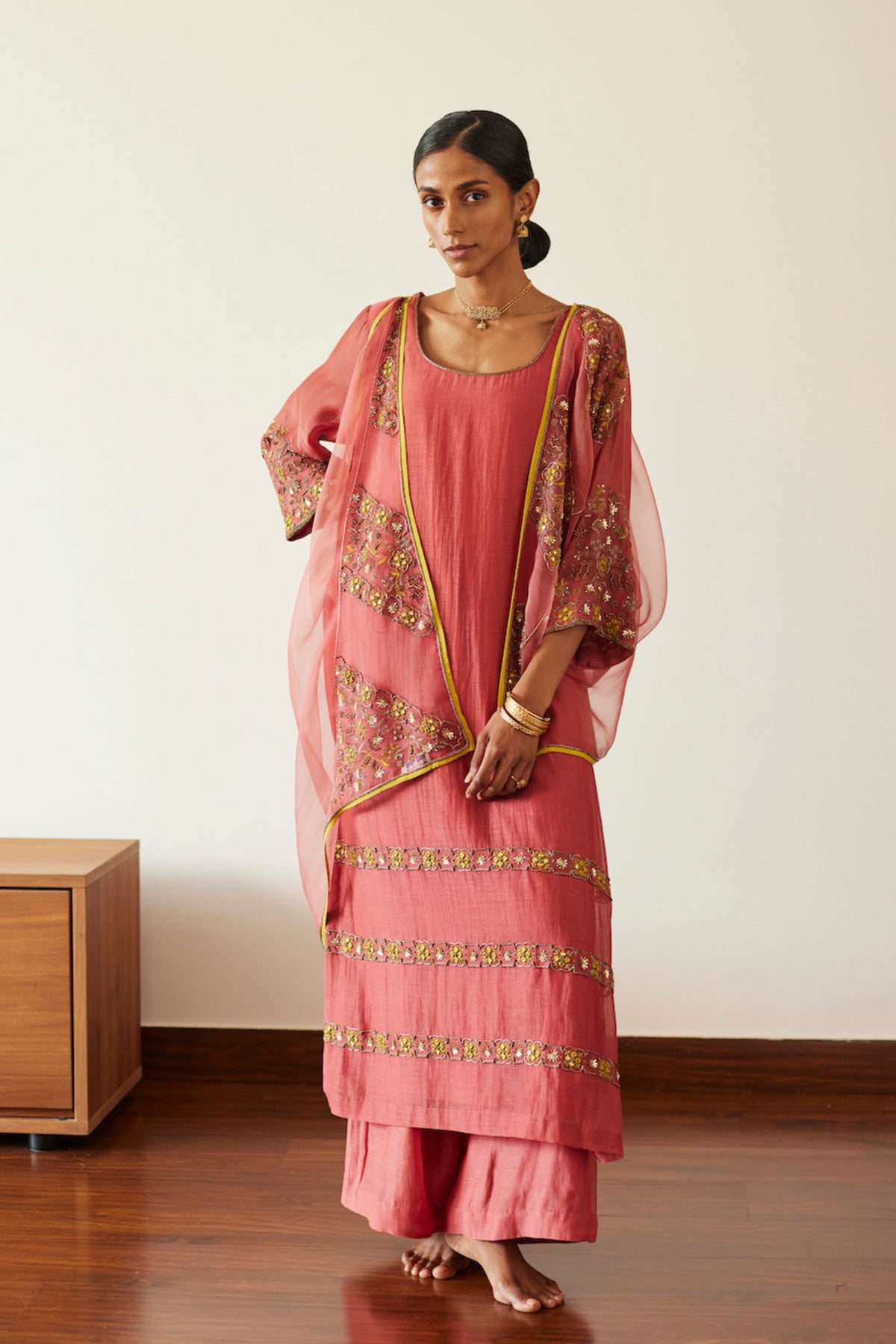 Pink Rekha Kurta Set