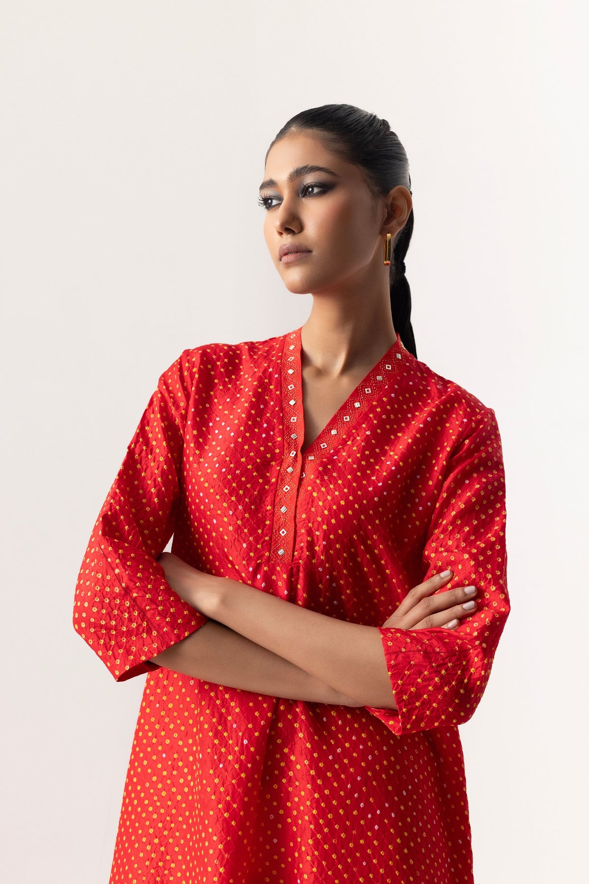 Red Kyra Kurta Set