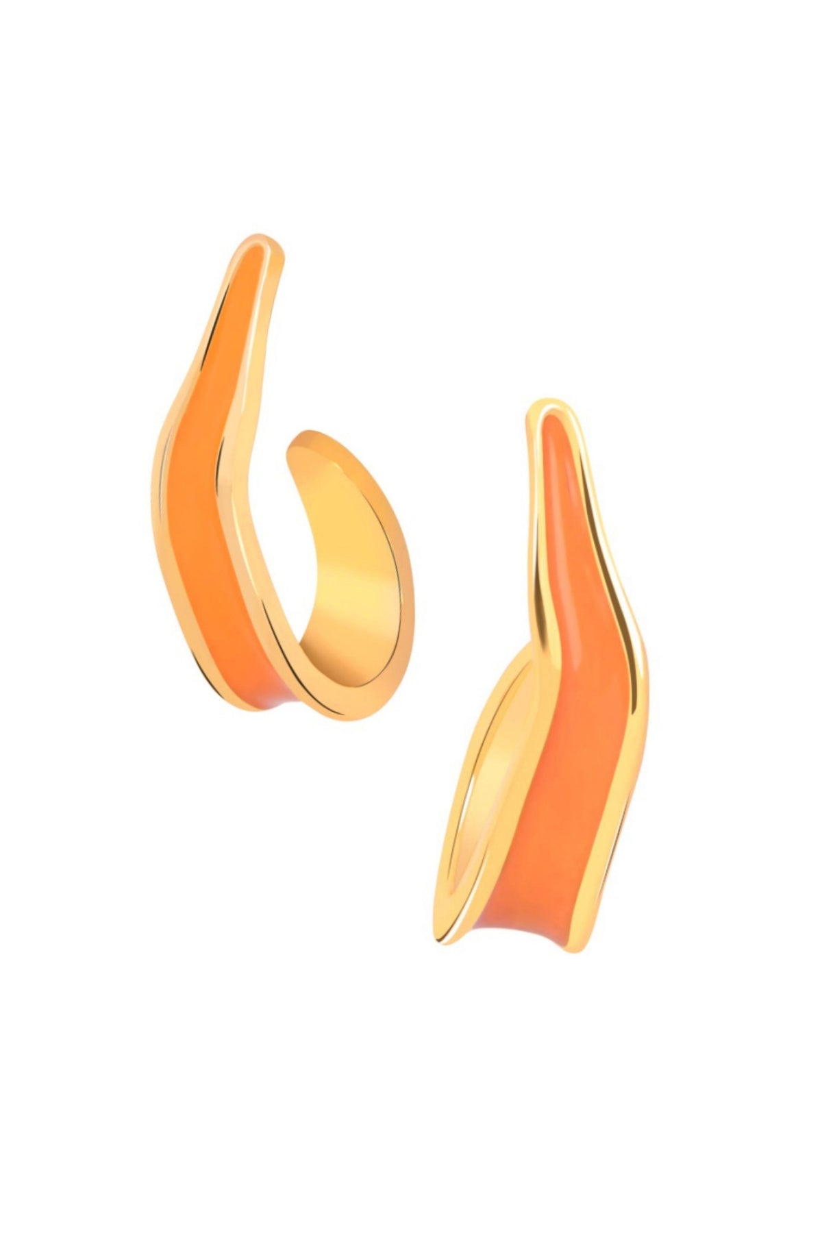 Andaman Orange Hoops Earrings