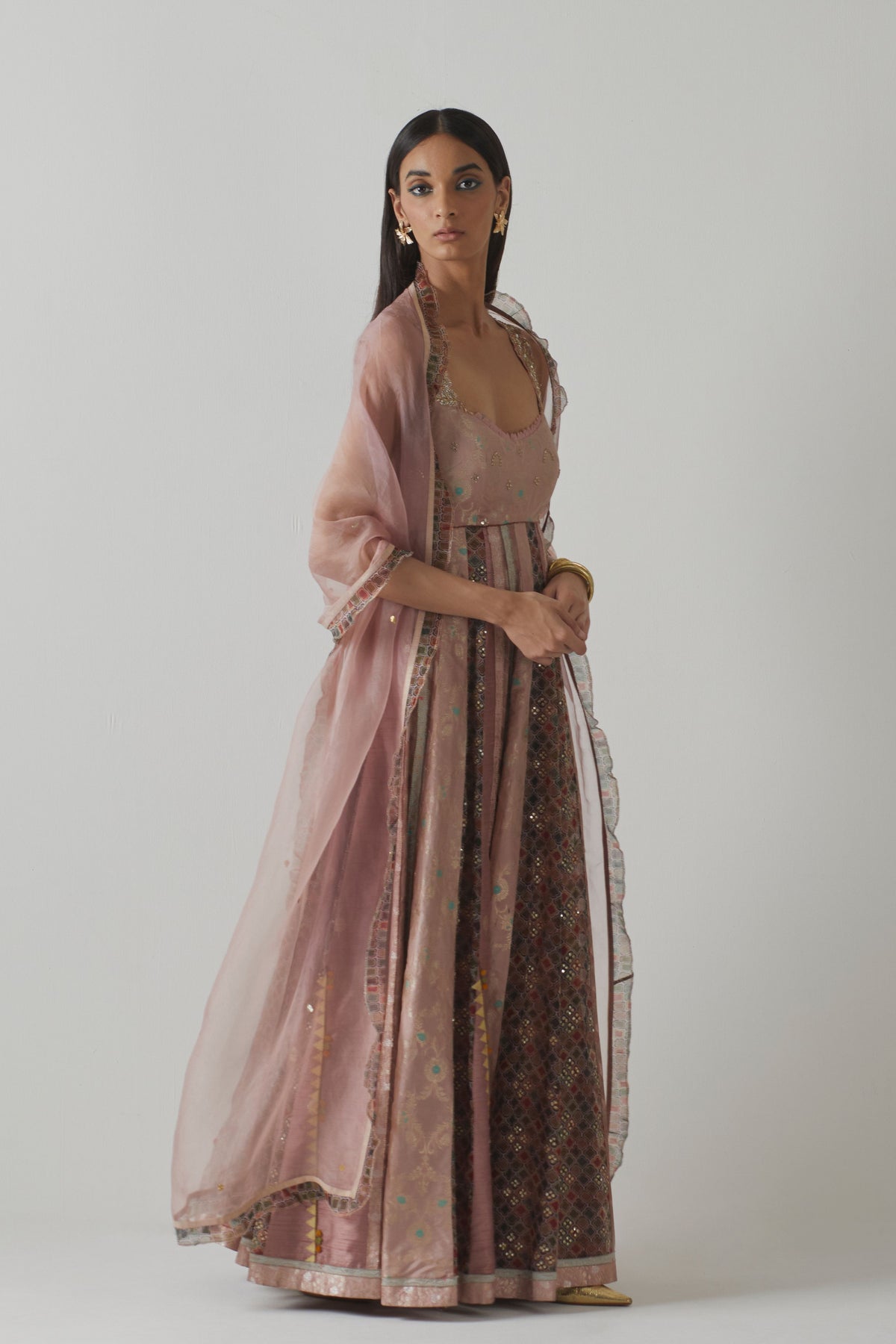 Mauve  Anarkali Set