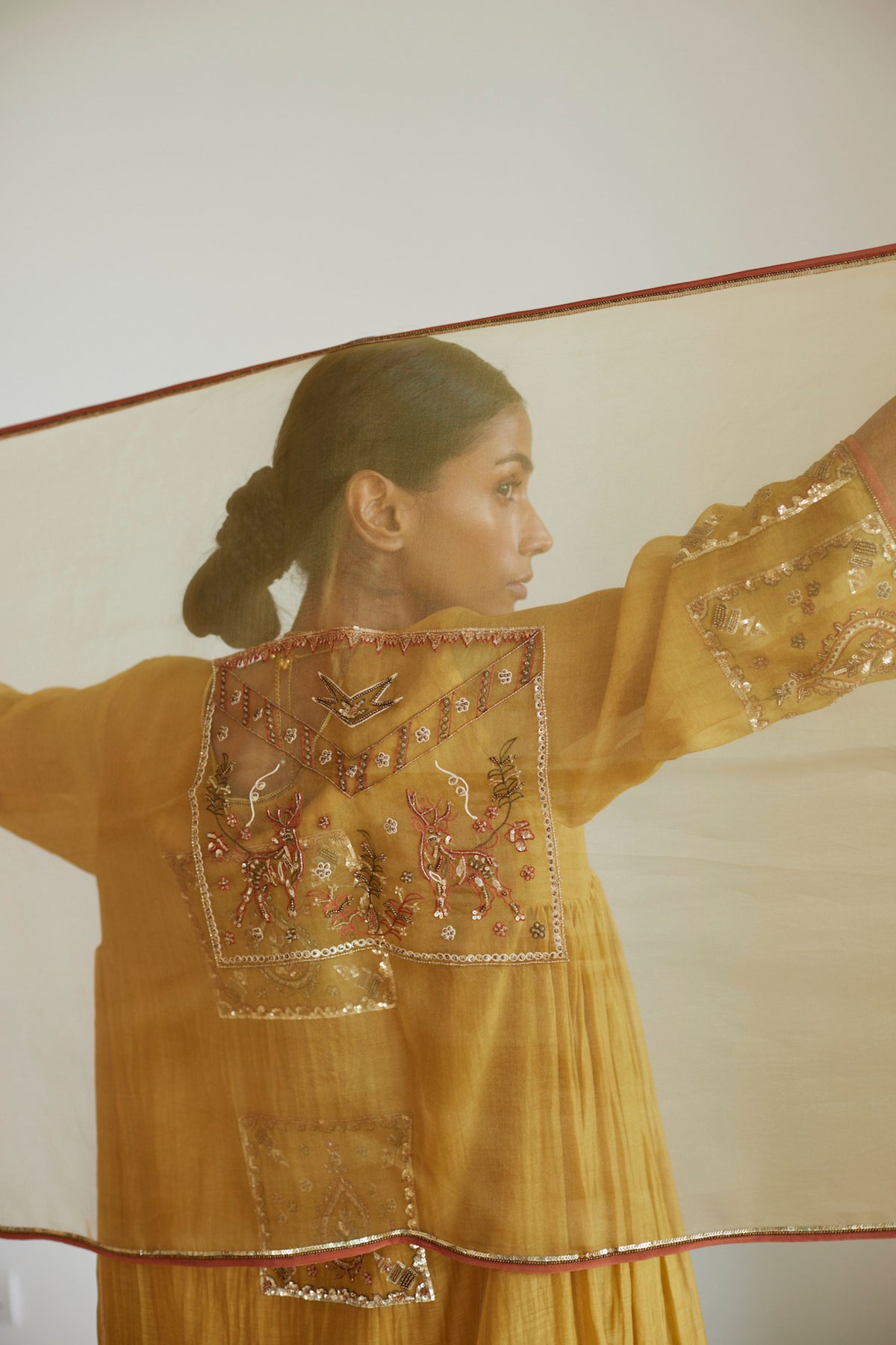 Yellow Akaari Dupatta