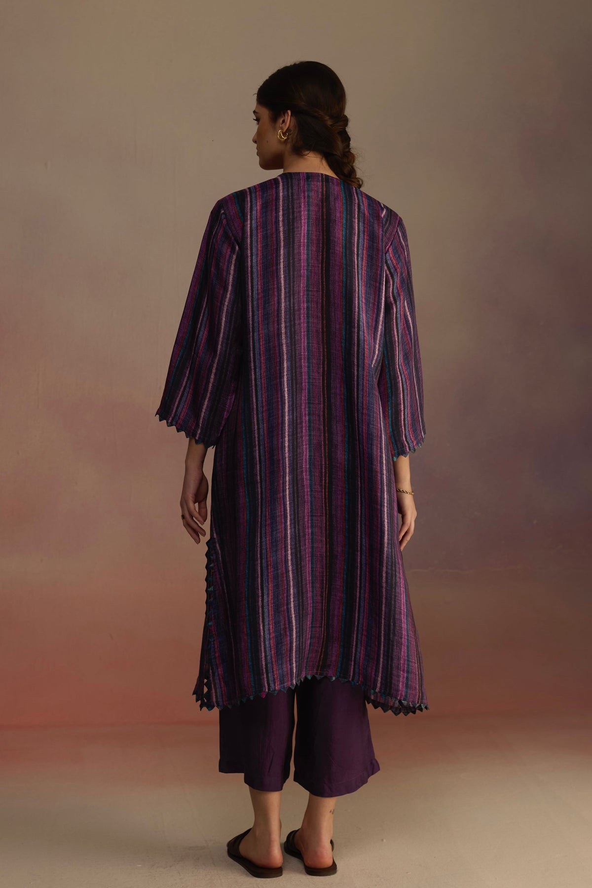 Awning Long Purple Kurta