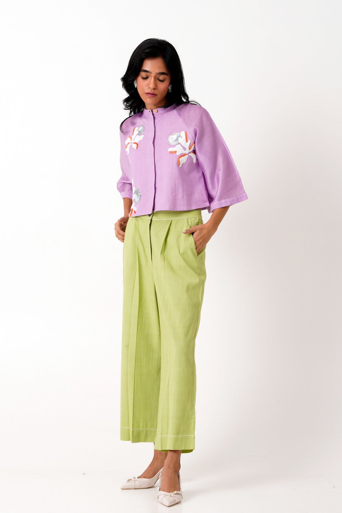 Zola Crop Shirt and Pant Set