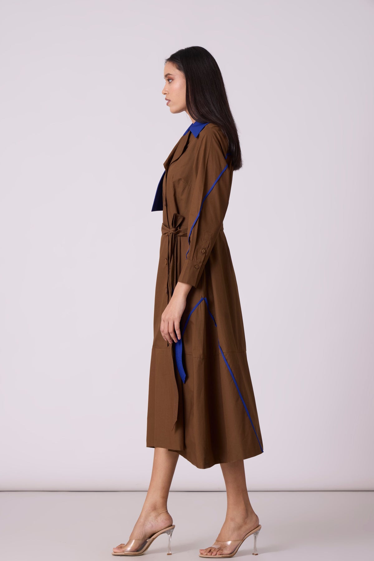 Nexi Olive Brown Dress