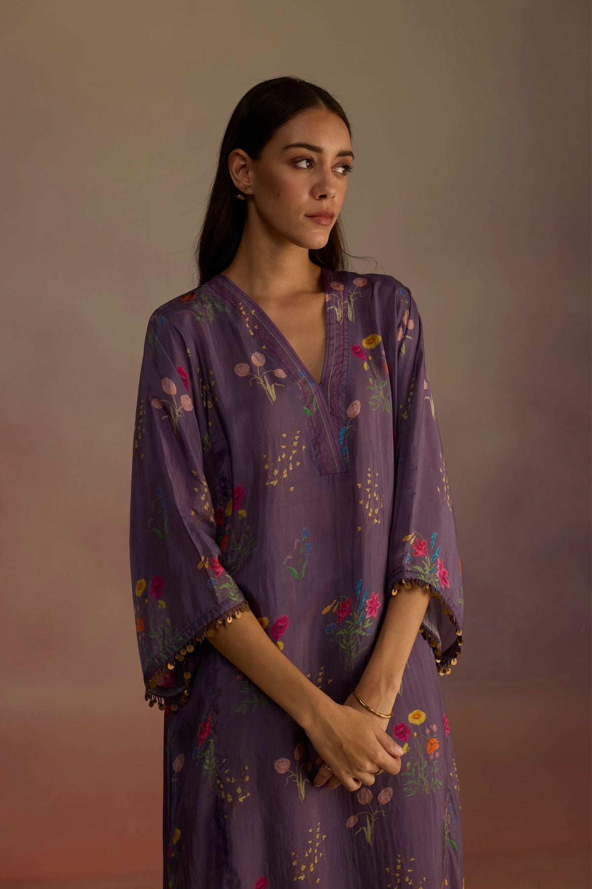 Zaira Long Purple Kurta