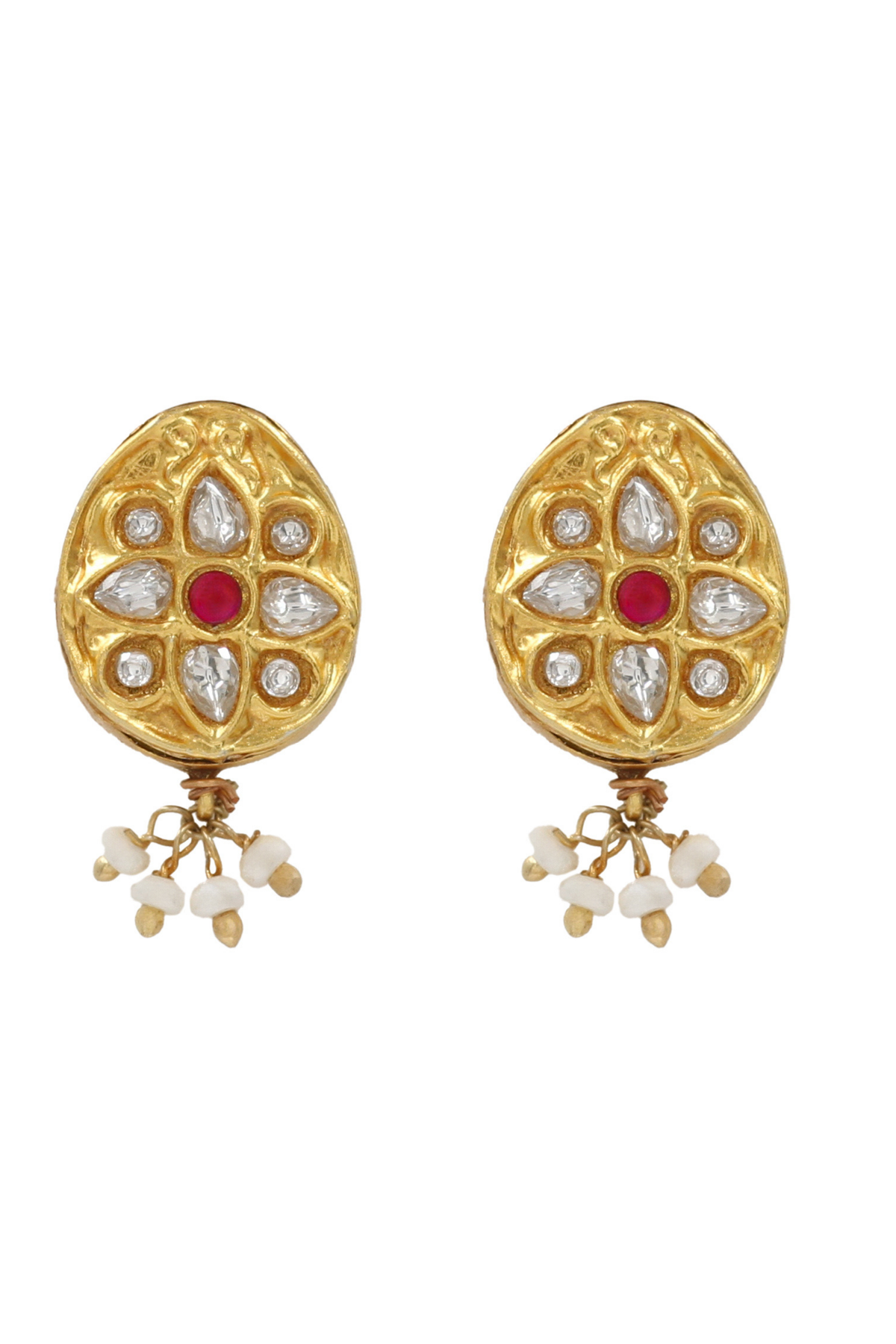 Ornate Splendor Kundan Earrings.