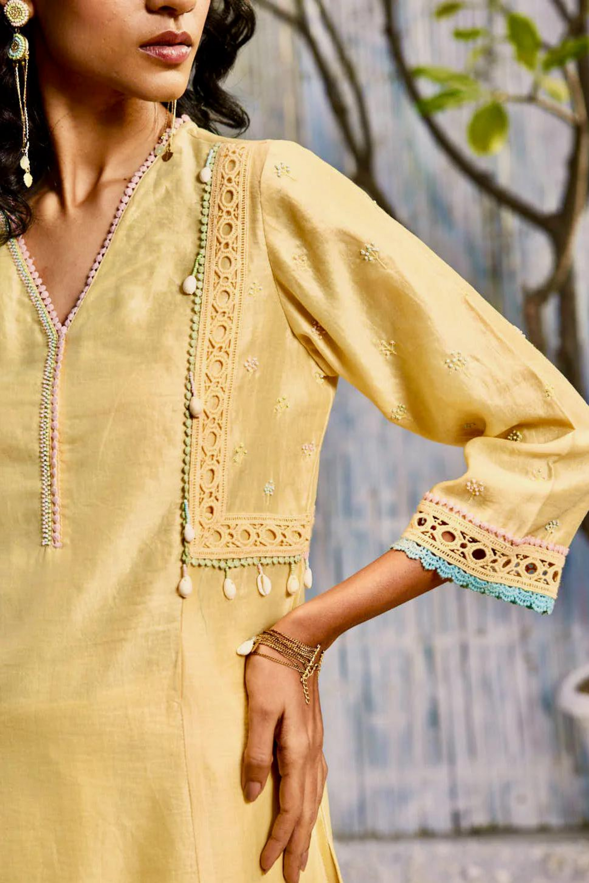 Sunshine Yellow A-line Kurta Set