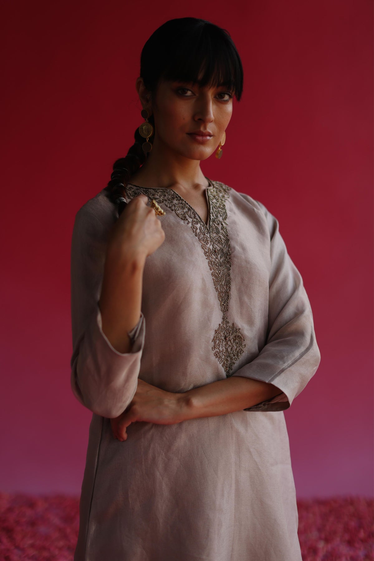 Kaljo Grey Kurta