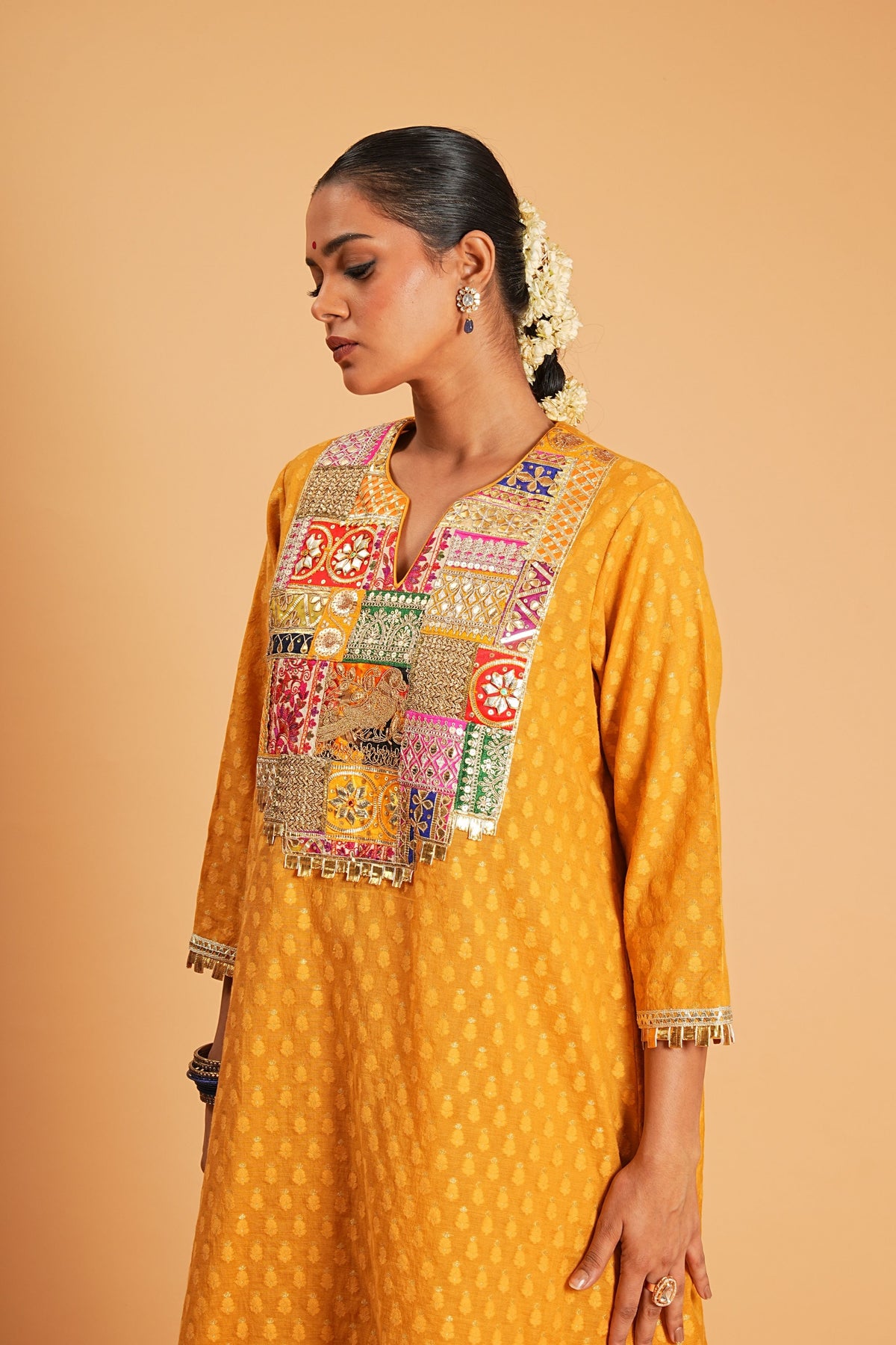 Mustard Goti Tunic