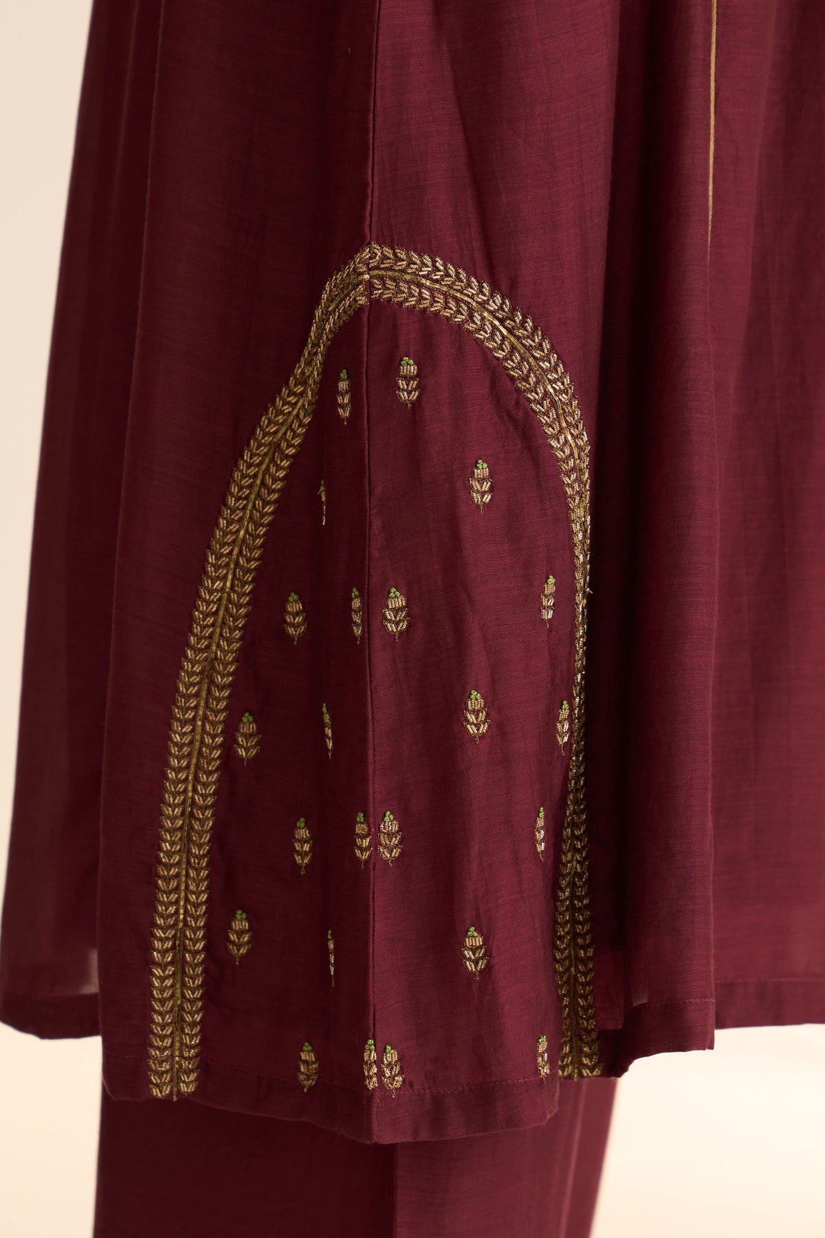 Kumud Deep Wine Kurta Set