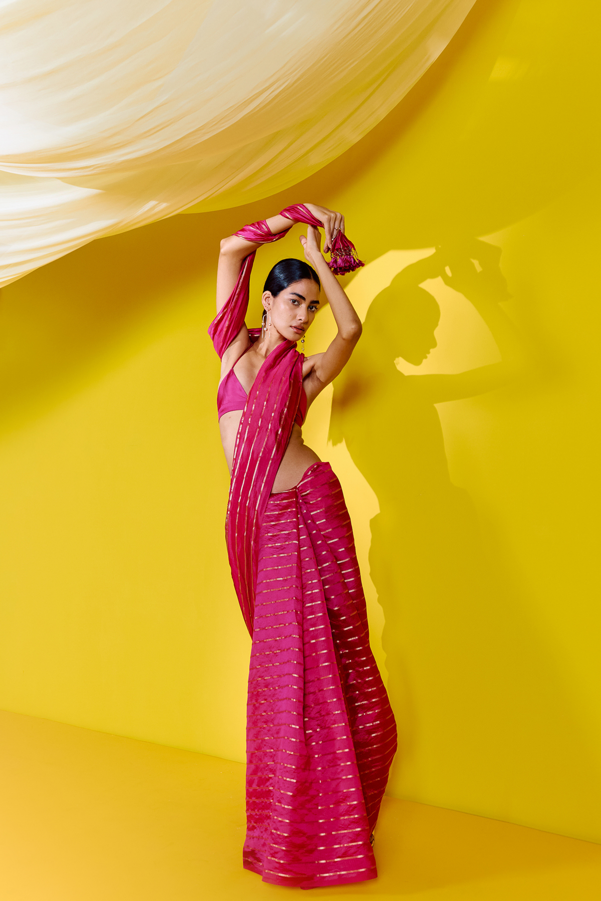 Handwoven Pink Silk Saree