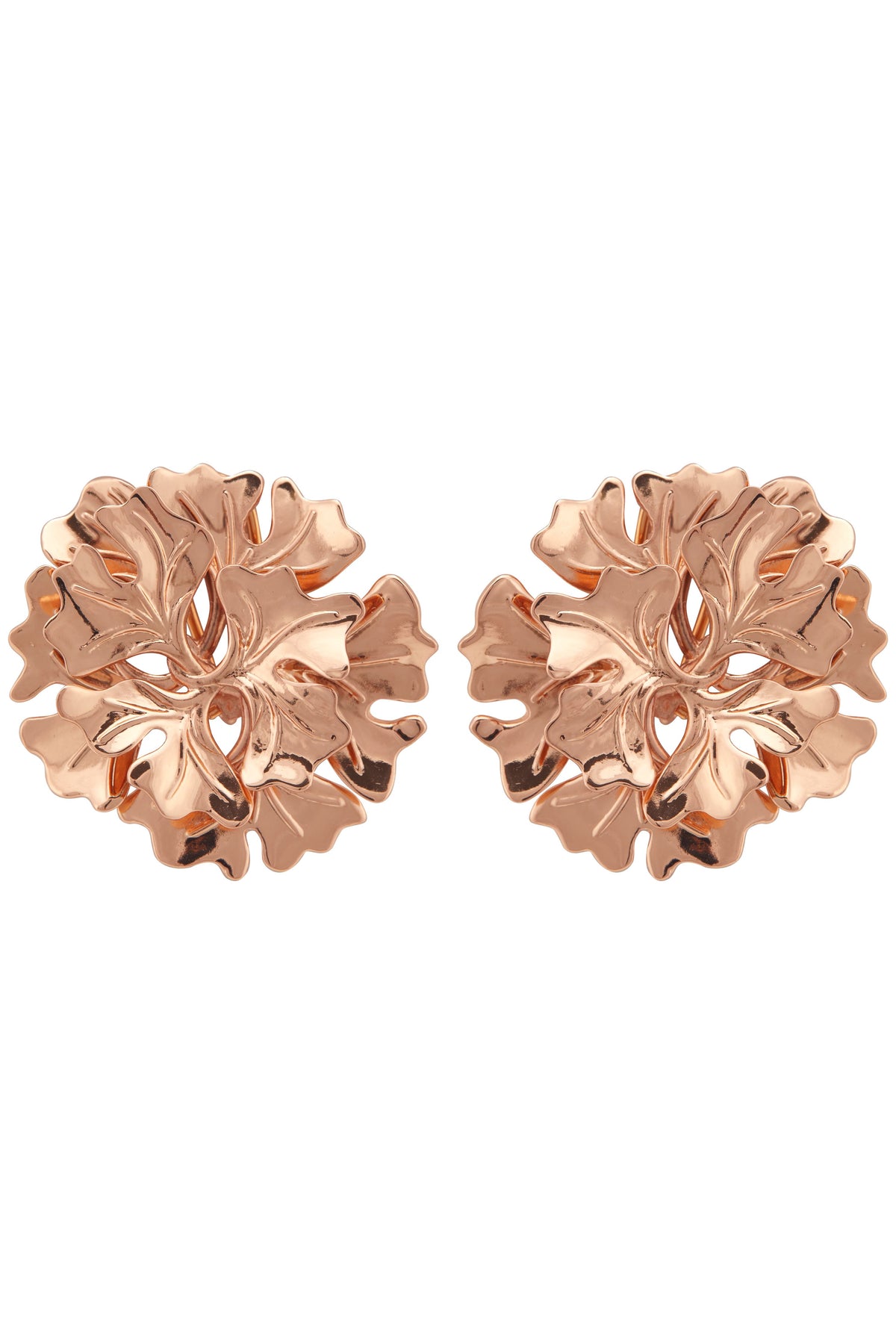 Yellow gold bellis earrings