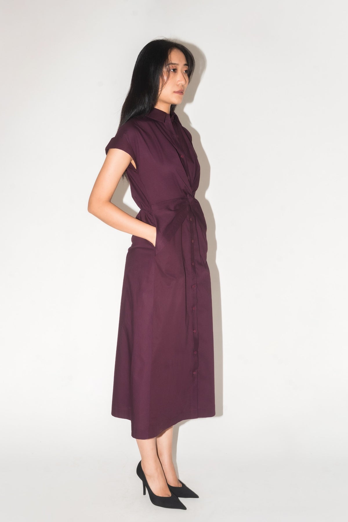 Twisted Plum Dress