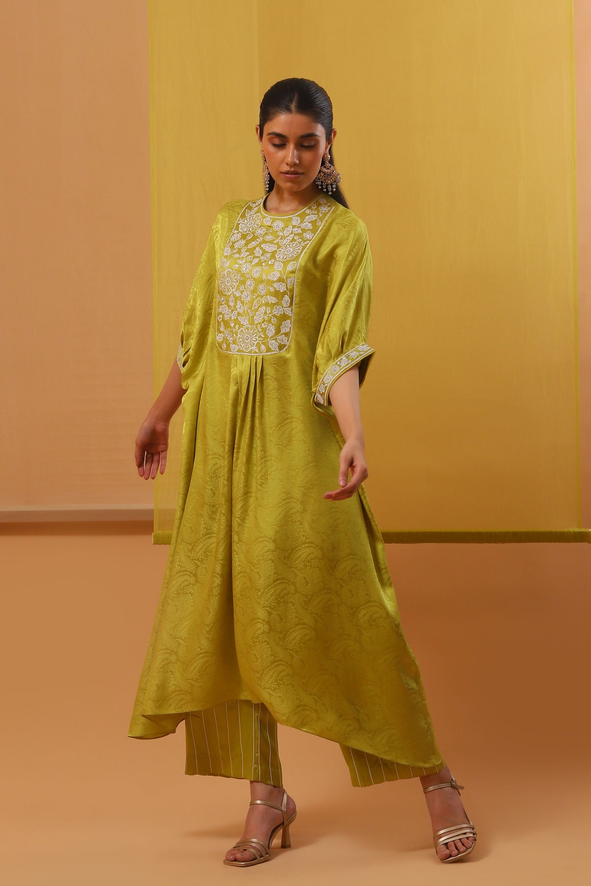 Lime Green Nura Kaftan Set