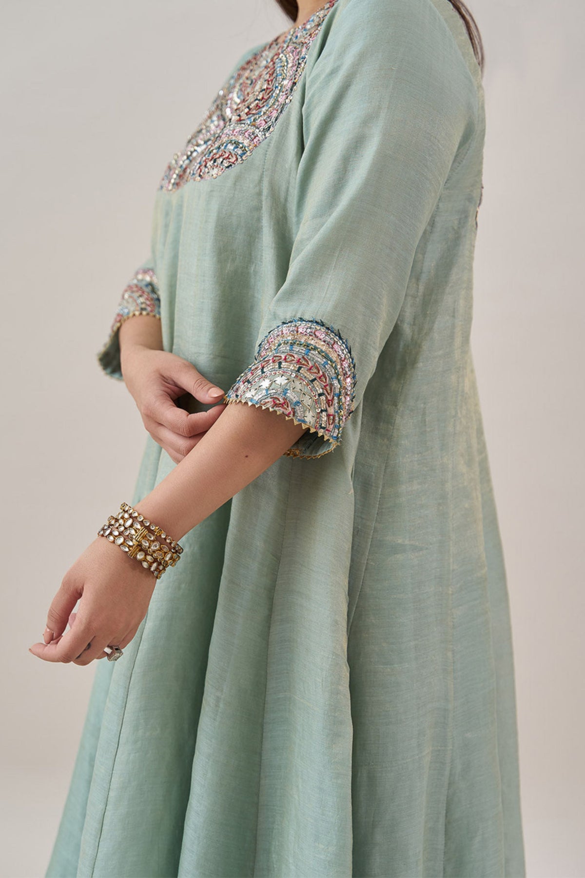 Mint Green Esemble Kurta Set