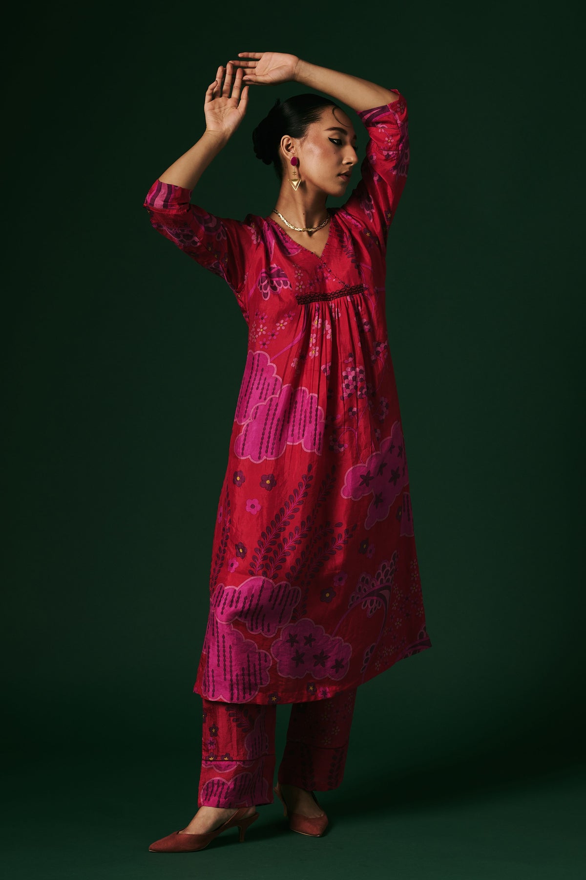 Deep Pink Kurta Set