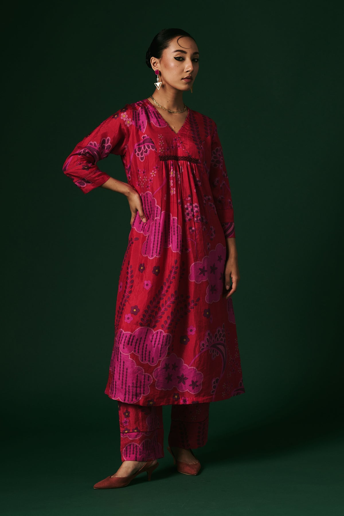 Deep Pink Kurta Set