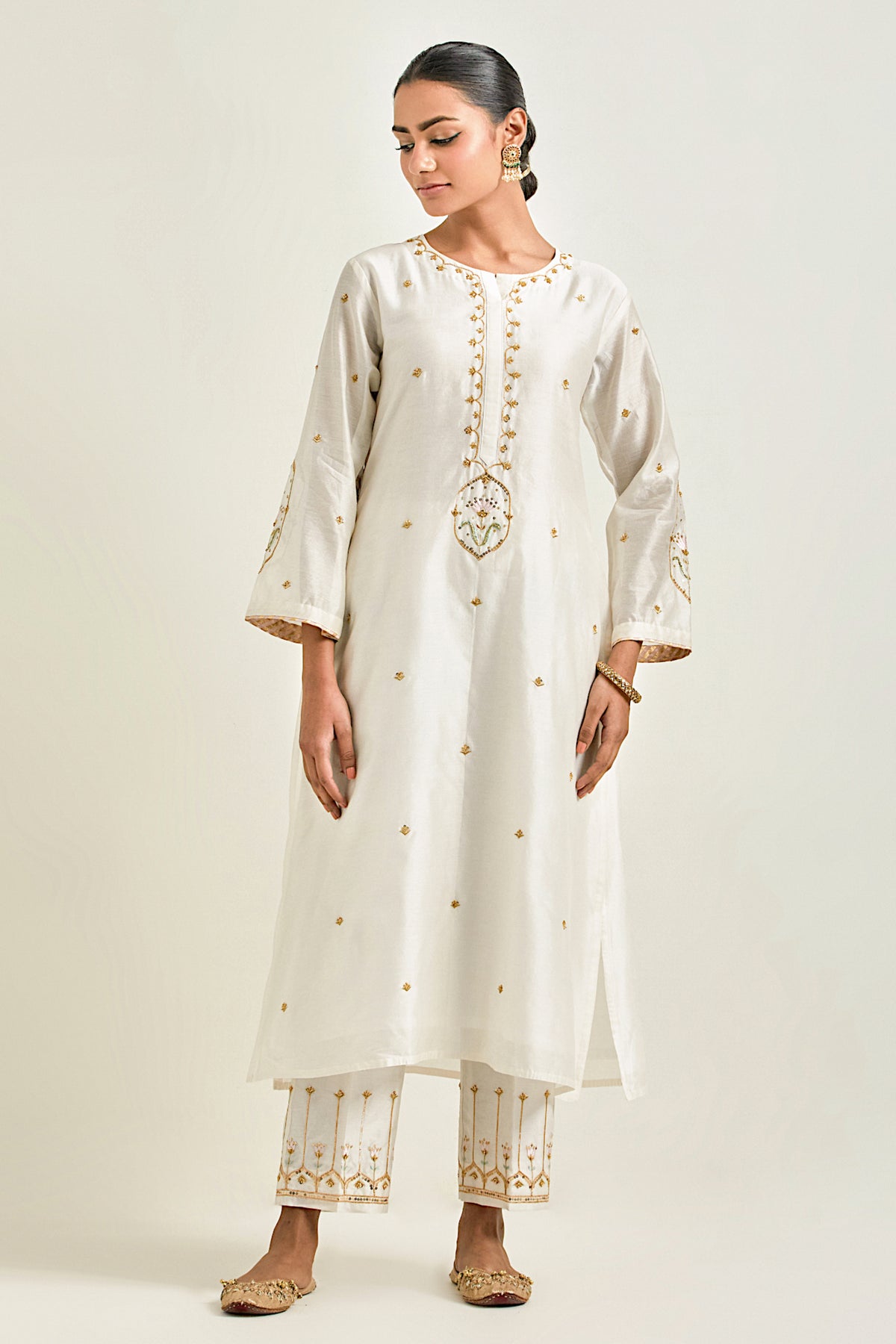 Off White  Classic Kurta Set