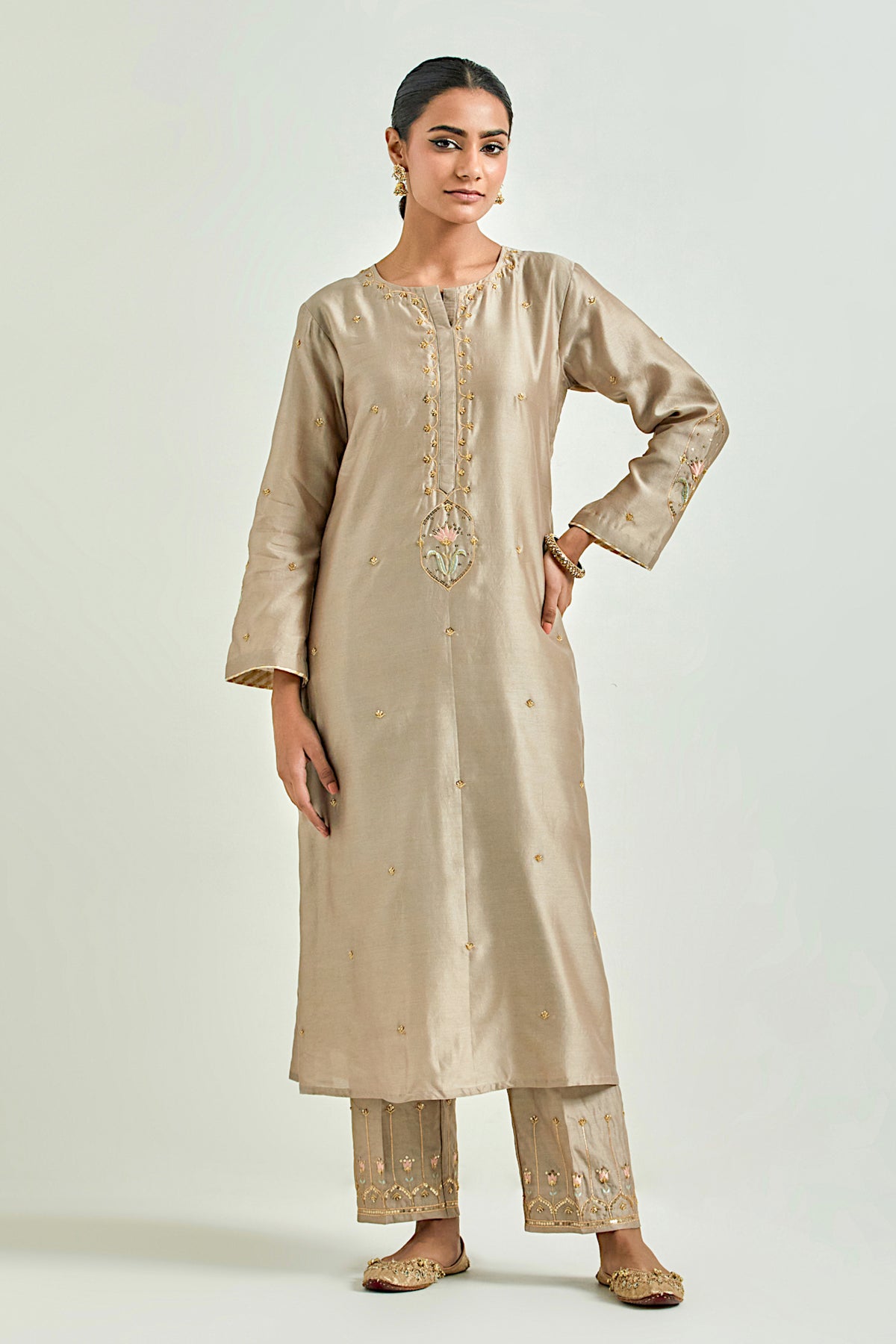 Brown Classic Kurta Set