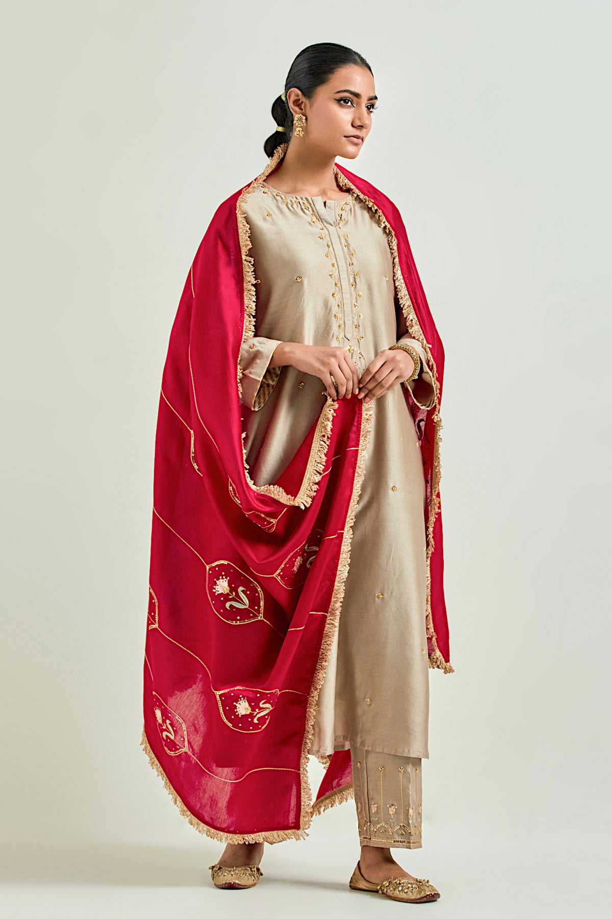 Brown Classic Kurta Set