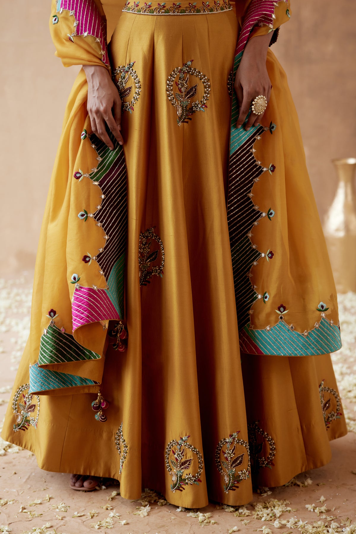 Mustard Lehenga Set