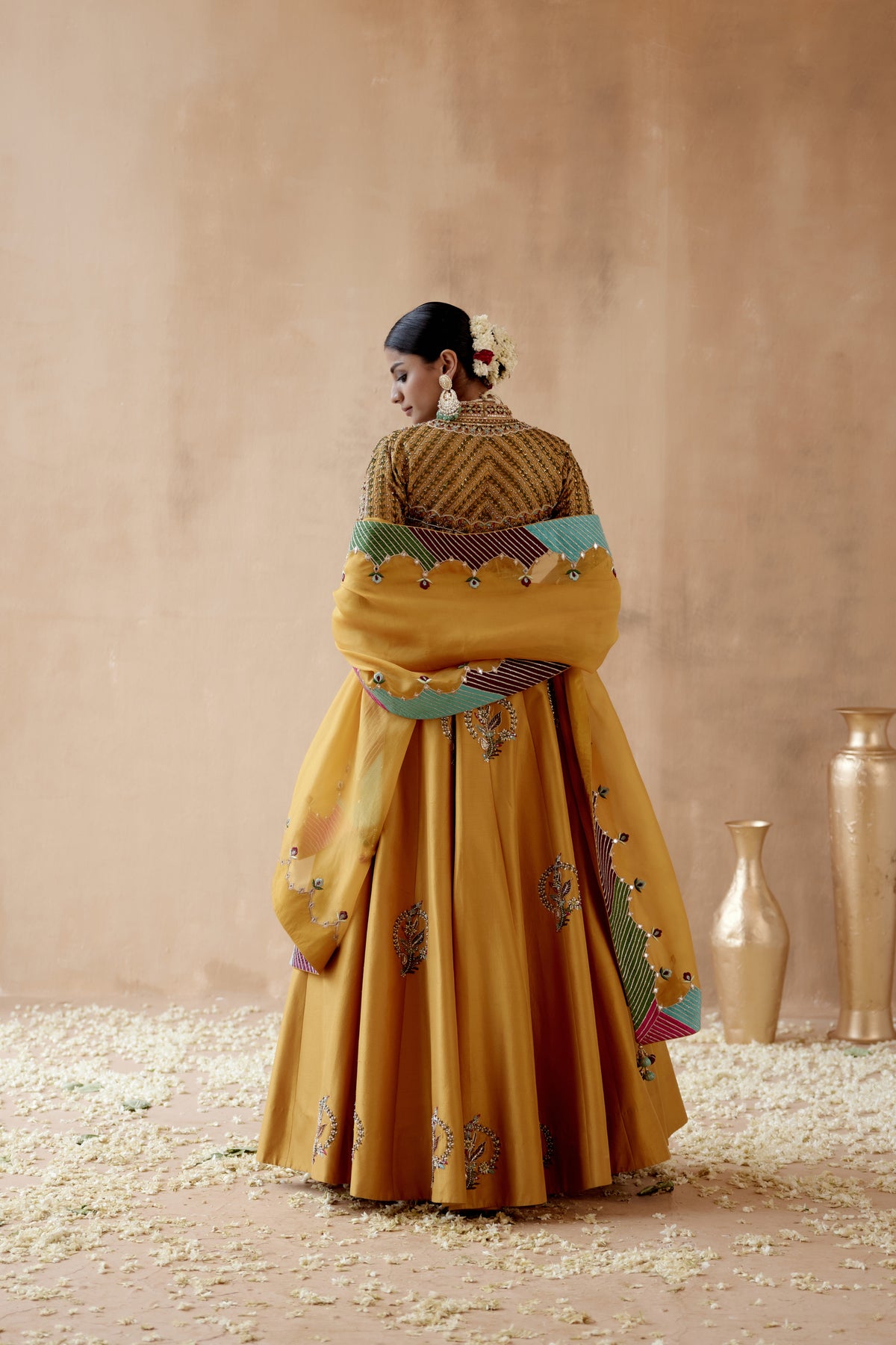 Mustard Lehenga Set