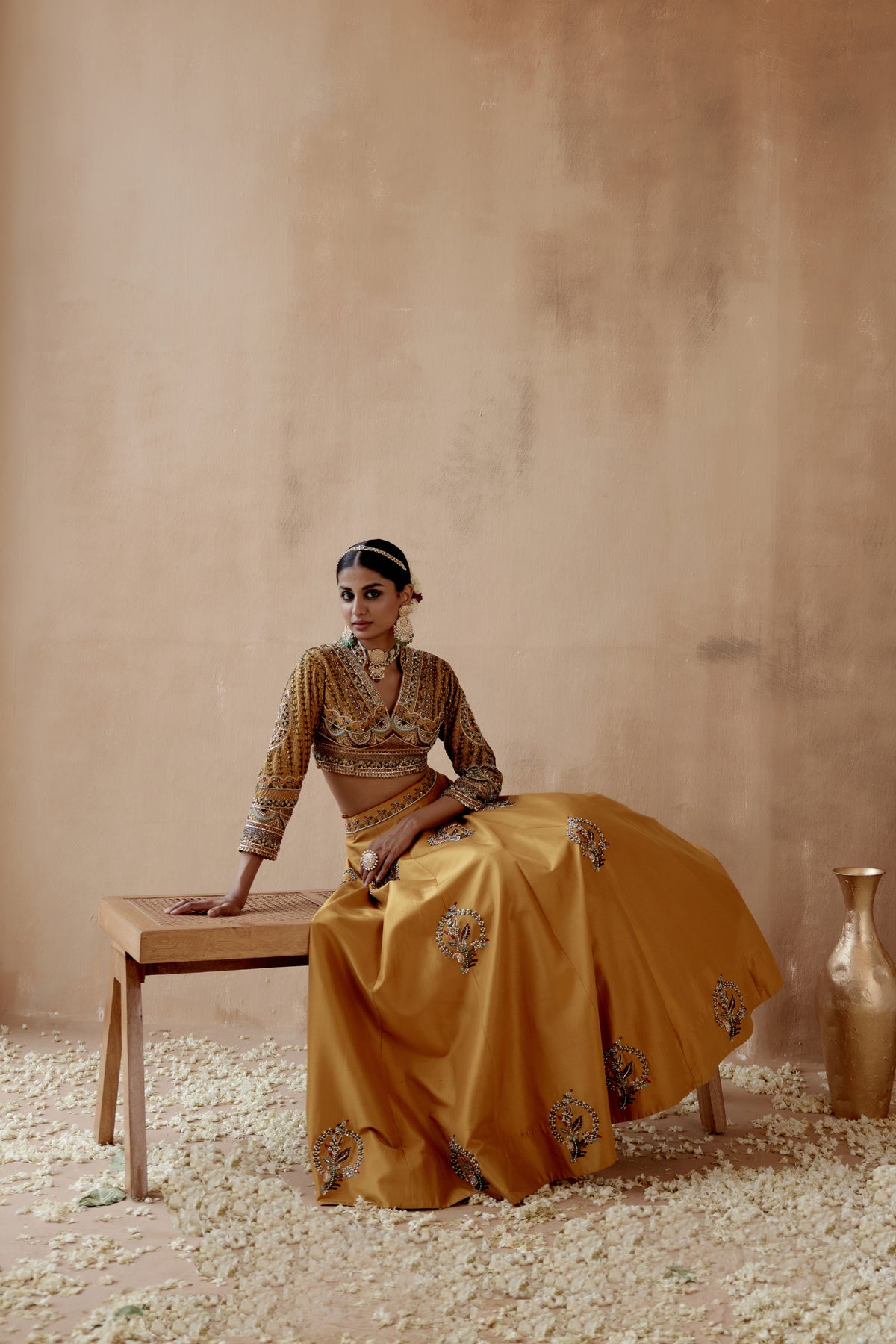 Mustard Lehenga Set